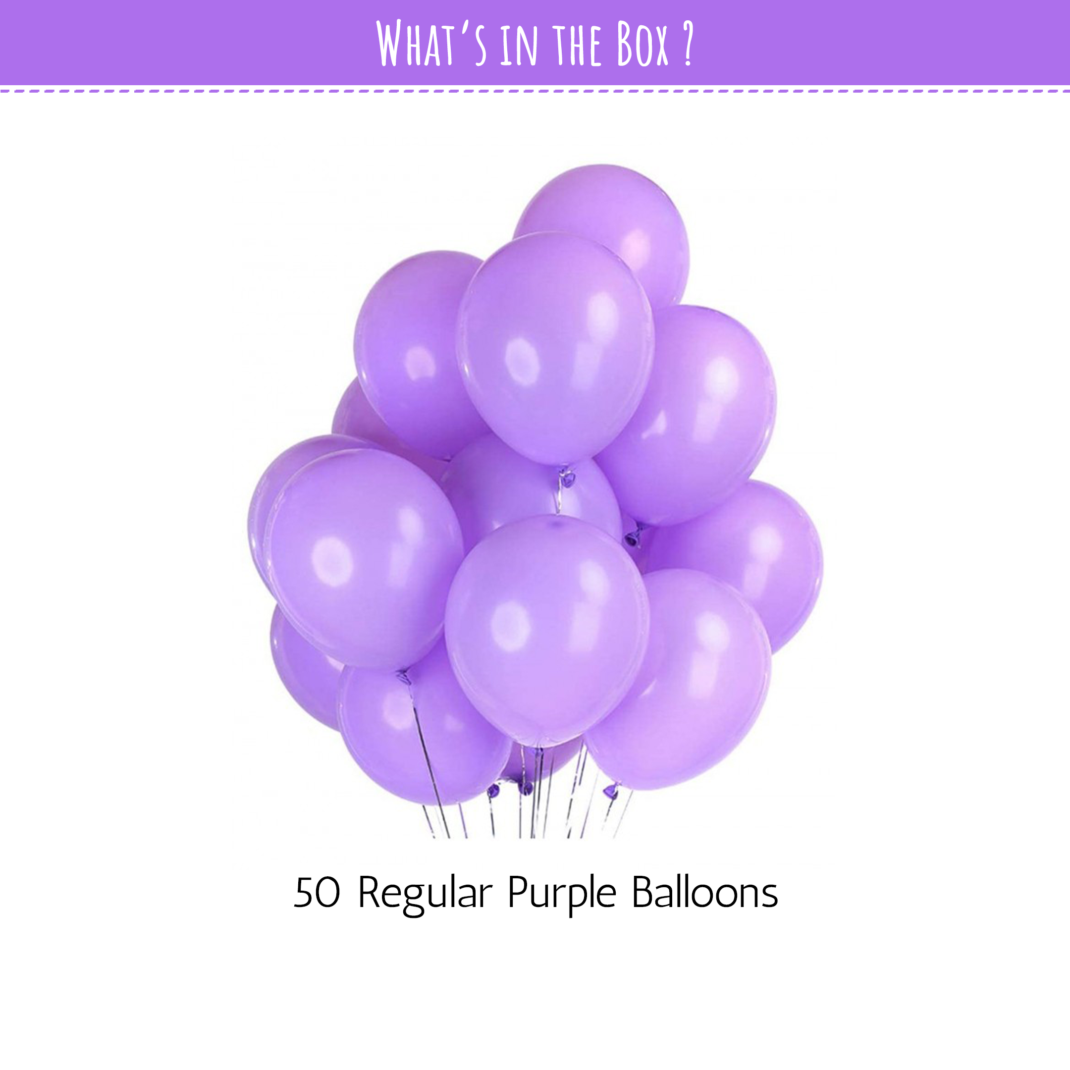 Purple Balloons for Decoration - 50 pcs