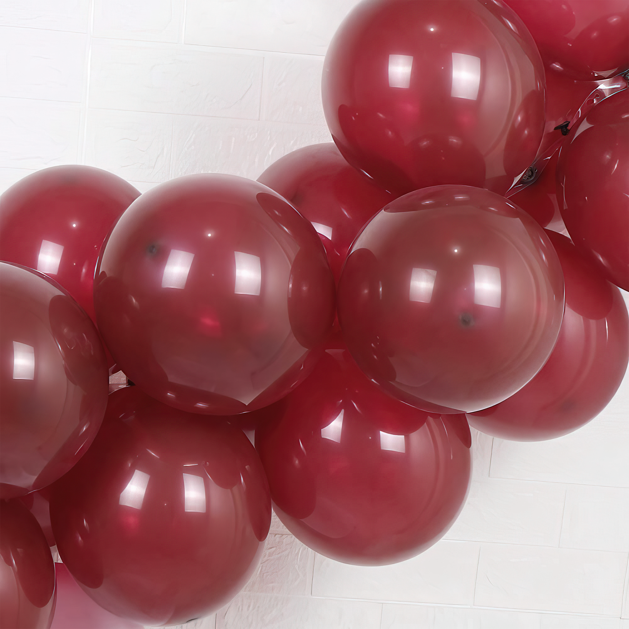 Burgundy Balloons for Decoration - 50 pcs