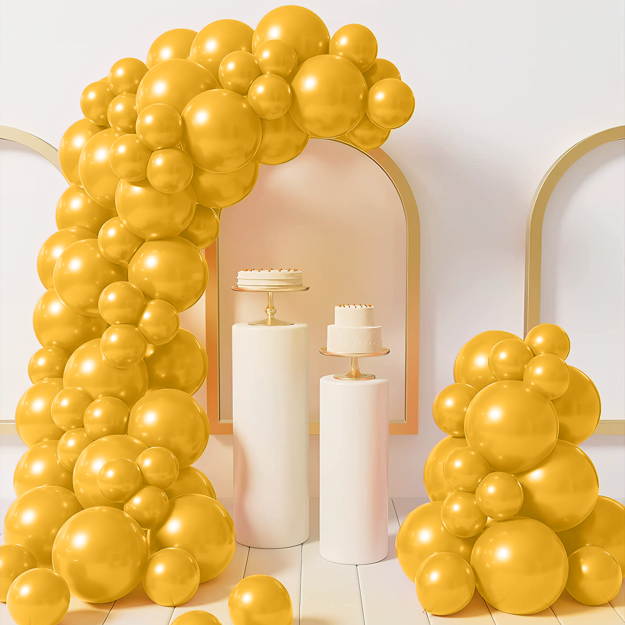 50 Metallic Gold Balloons