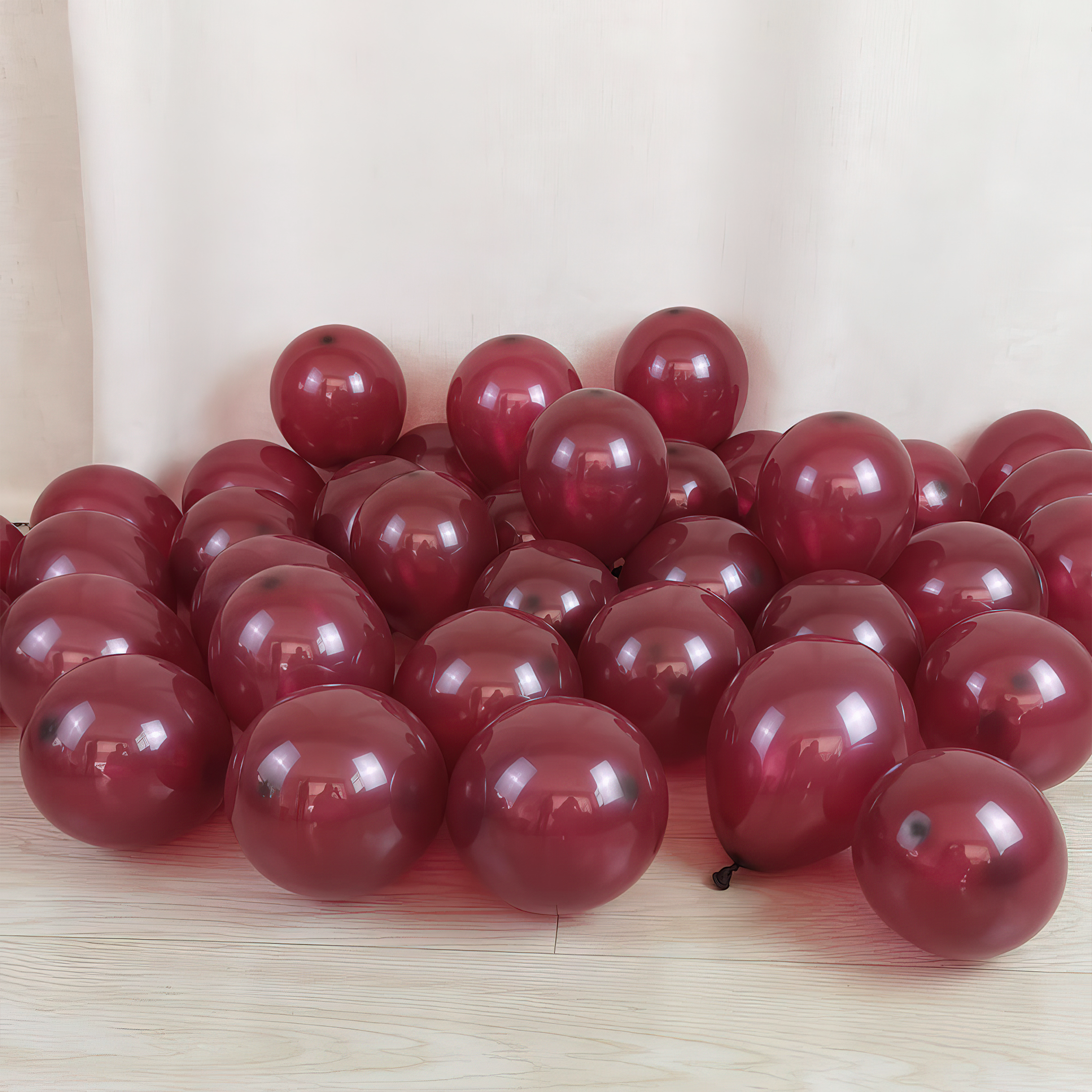 Burgundy Balloons for Decoration - 50 pcs