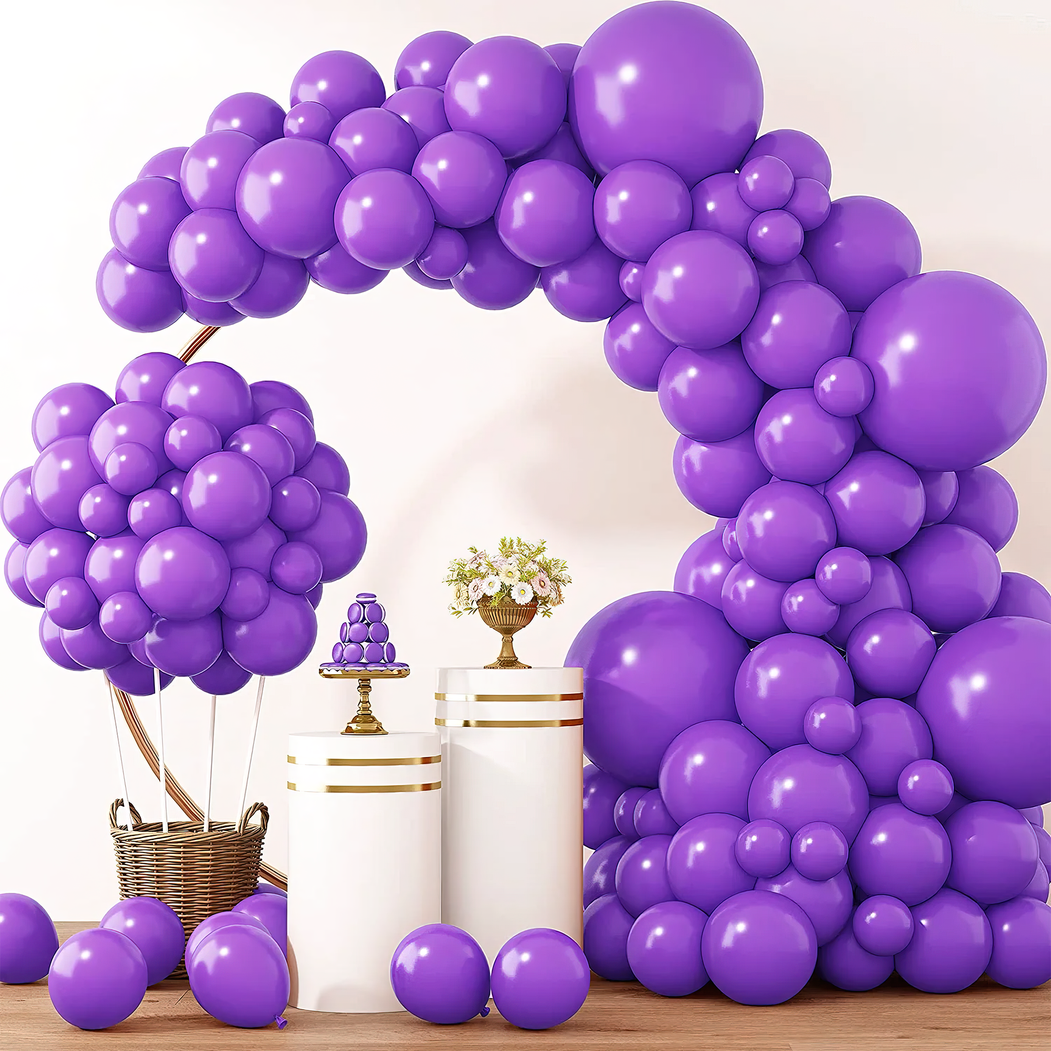 Purple Balloons for Decoration - 50 pcs