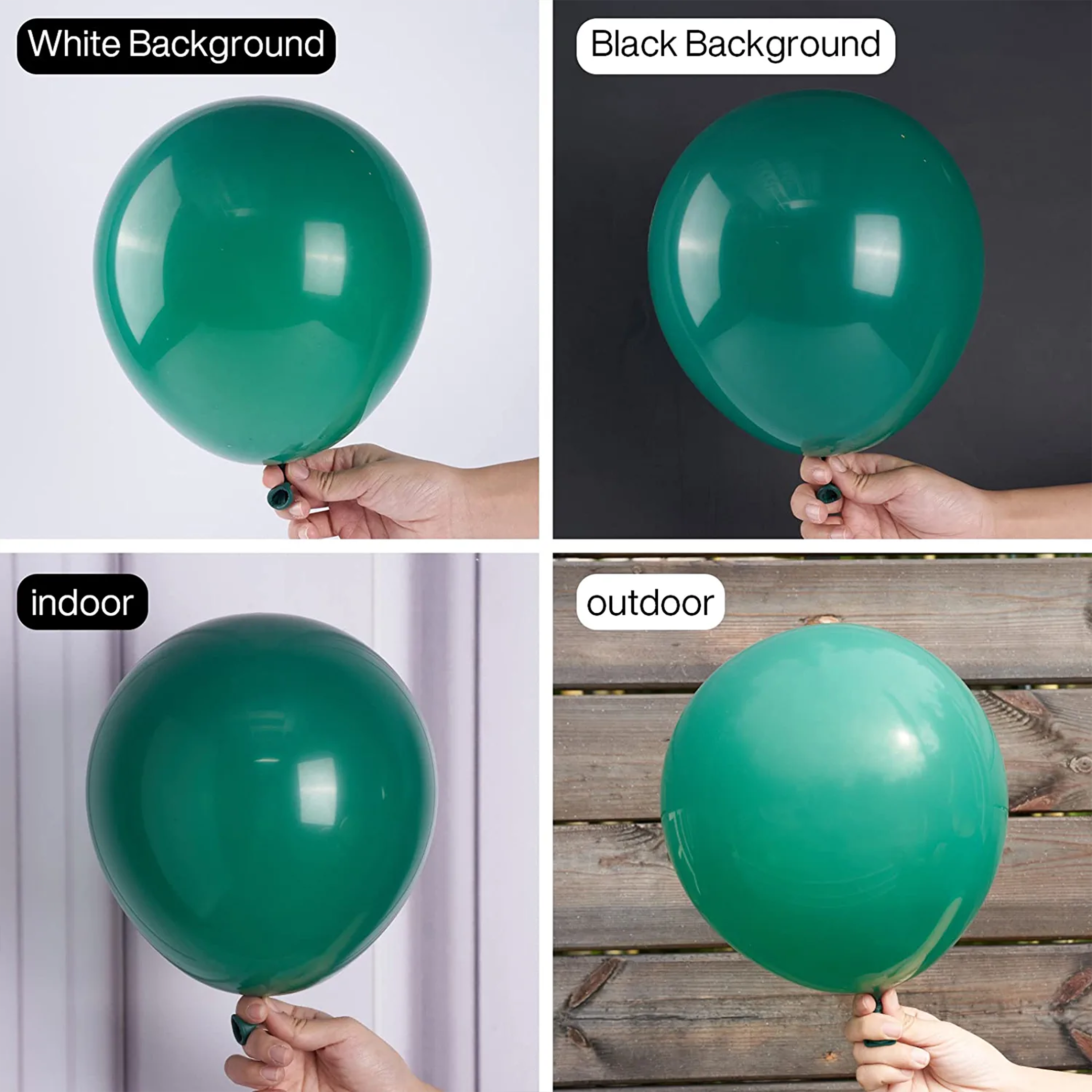 200 Dark Metallic Green Balloons
