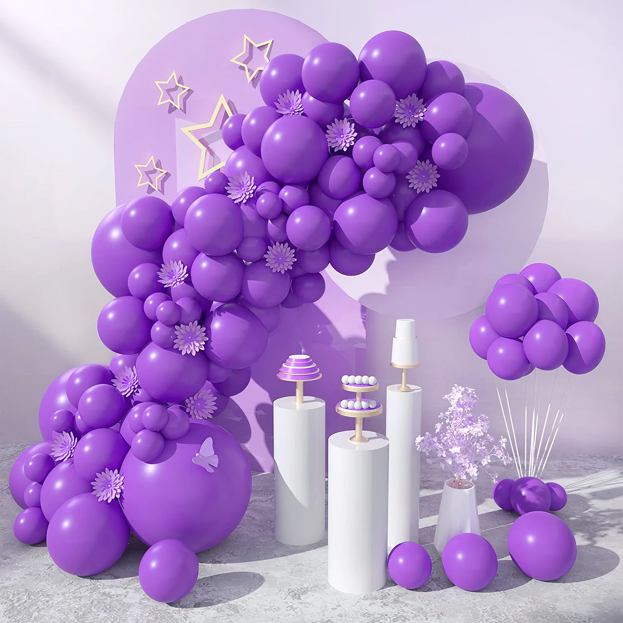 Purple Balloons for Decoration - 50 pcs