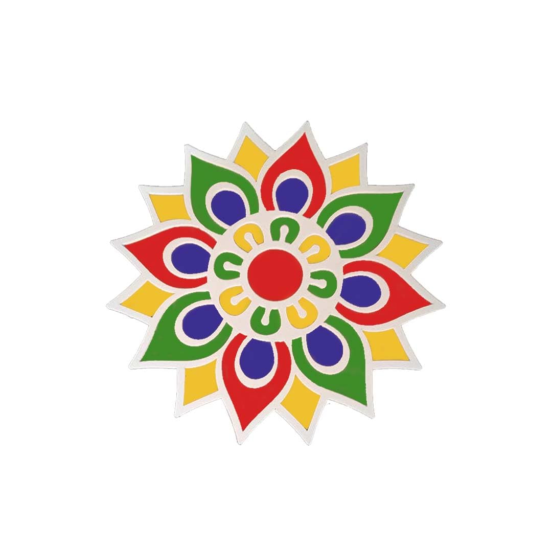 Flower Rangoli Stencil