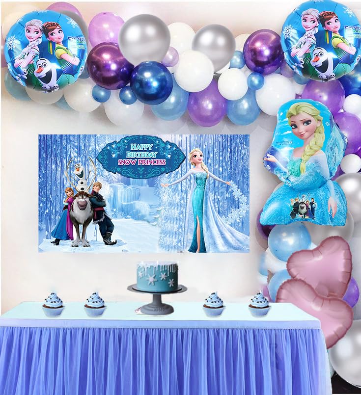 Frozen Theme Birthday Decoration-53pcs