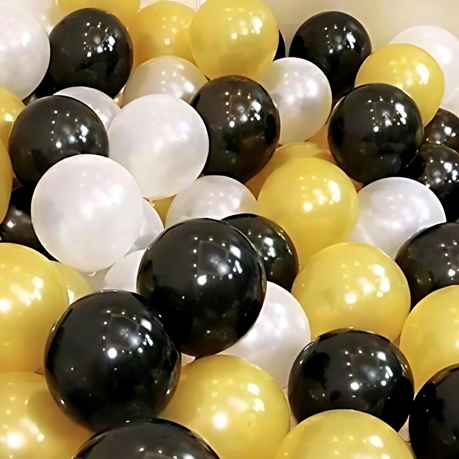 Black, Gold & white Balloon Combo