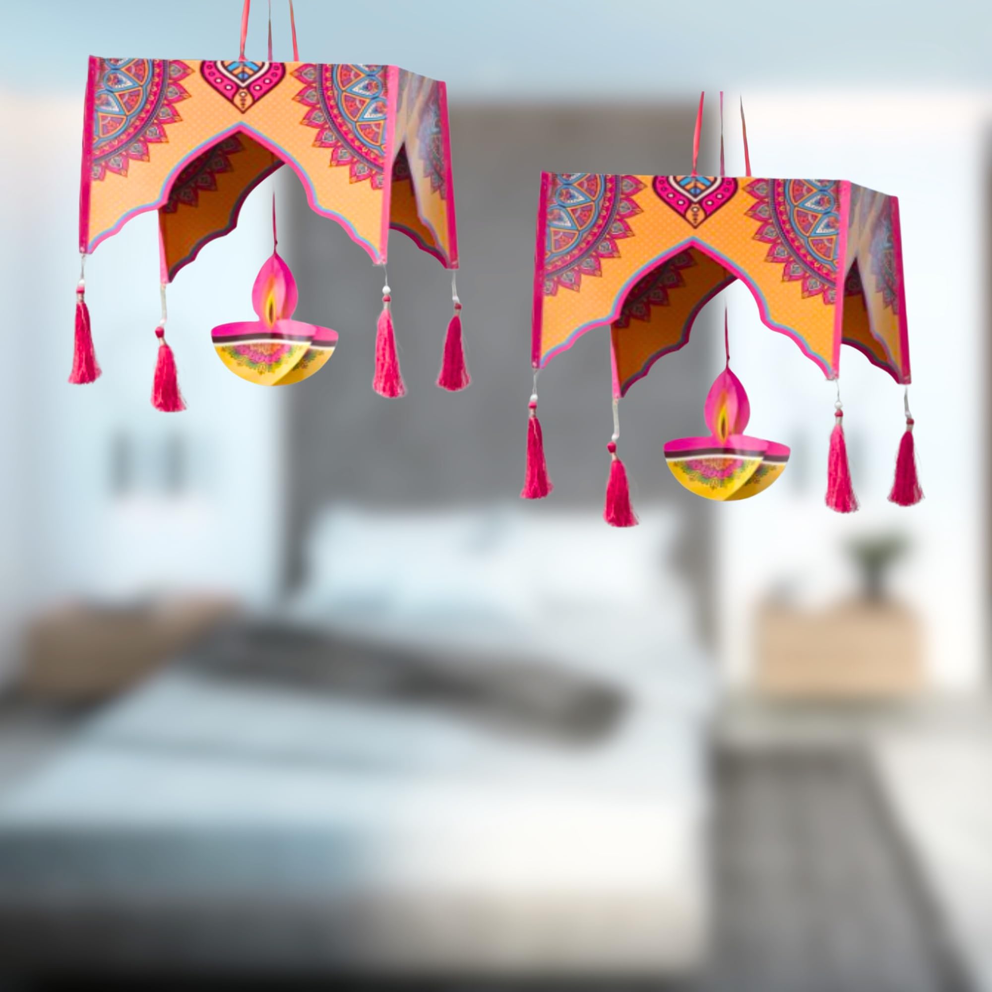Paper Kandeel Wall Hanging for Diwali