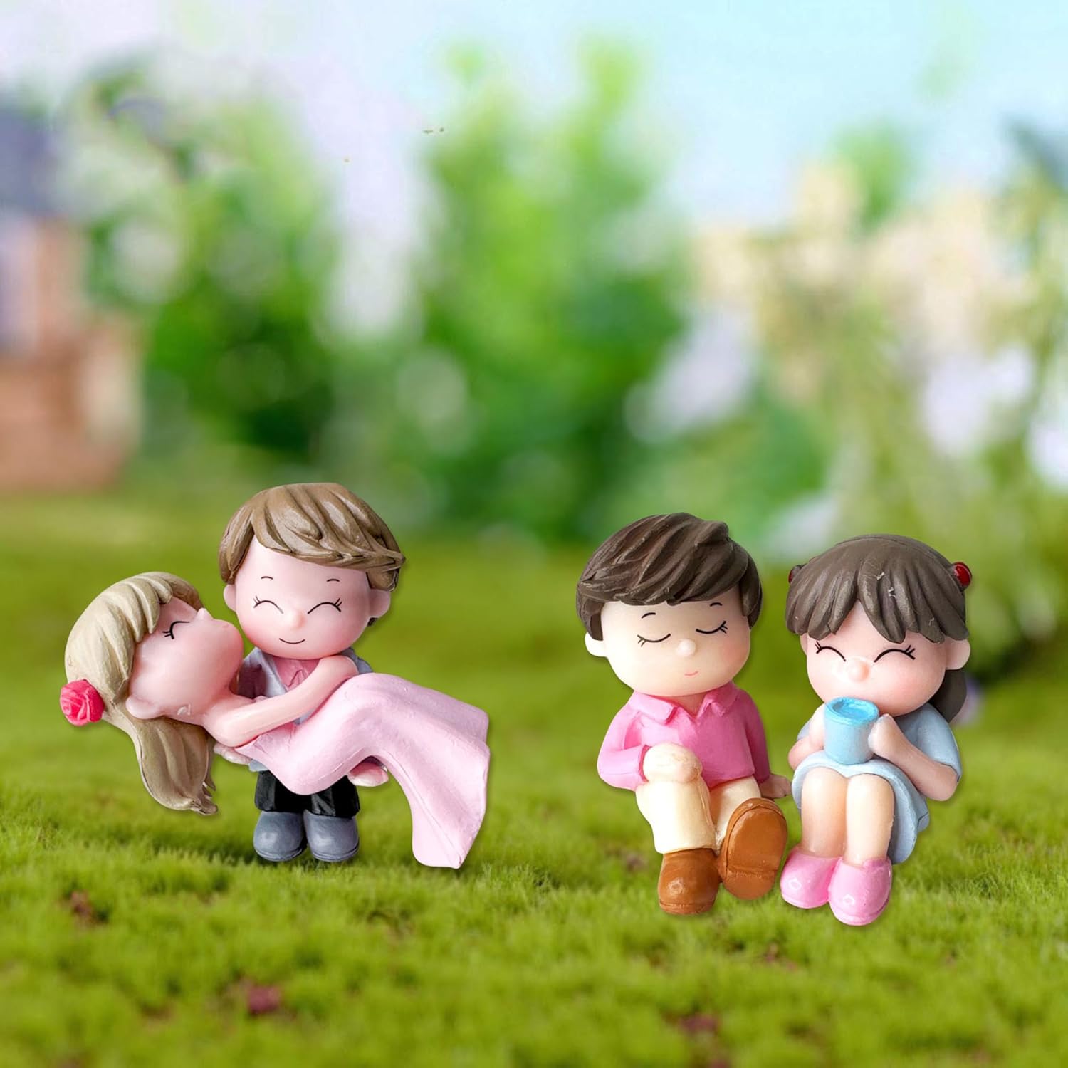 Dancing & Coffee Couple Miniature Combo