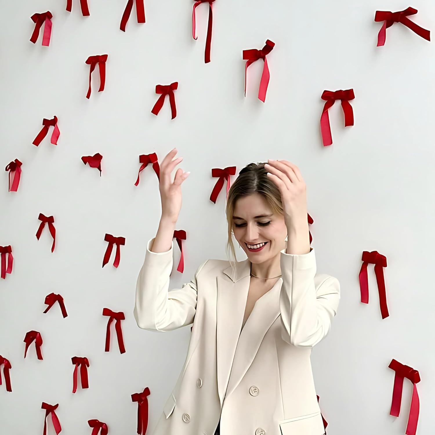 Red bow theme home decor