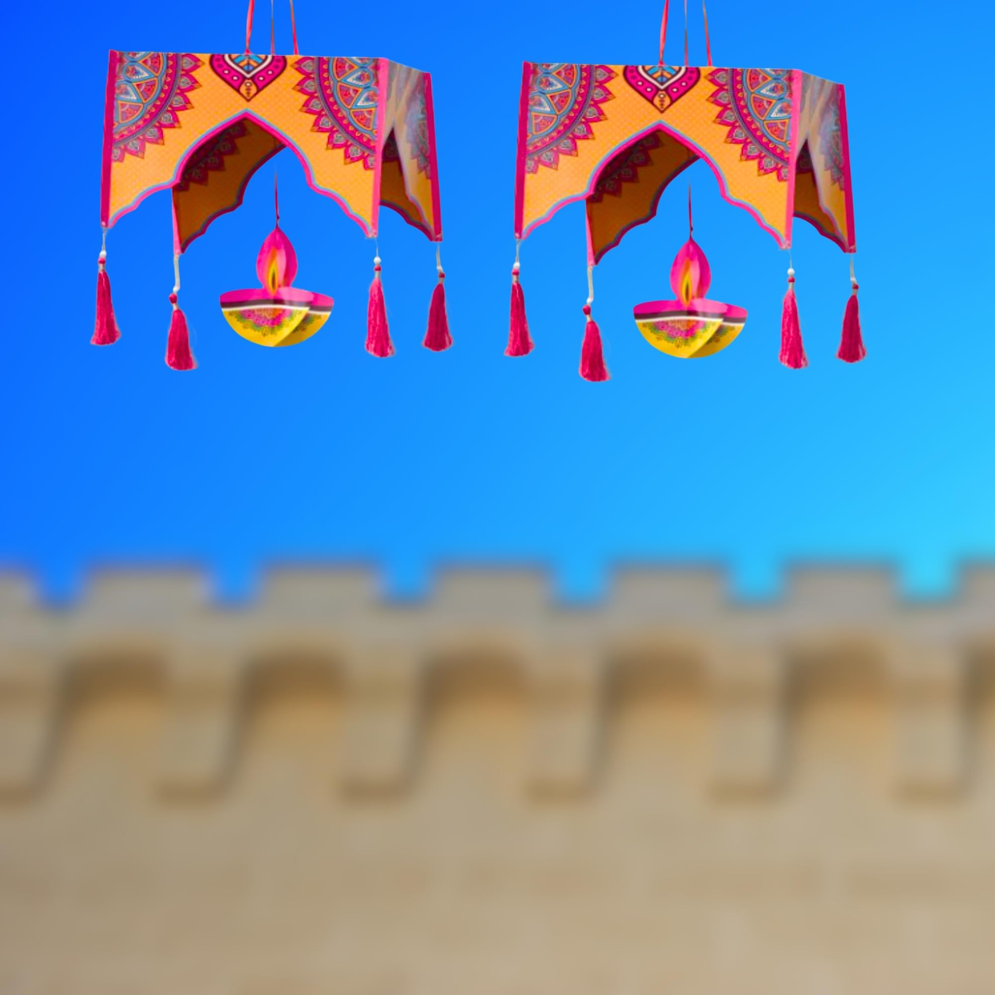 Paper Kandeel Wall Hanging for Diwali