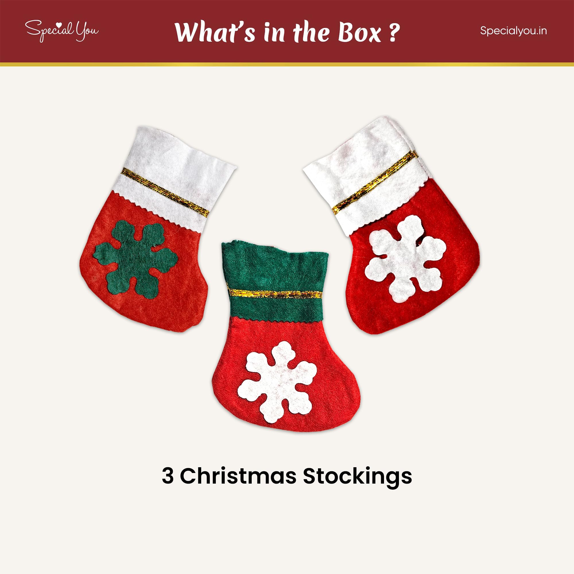 Christmas Decoration Socks Hanging - Set of 3