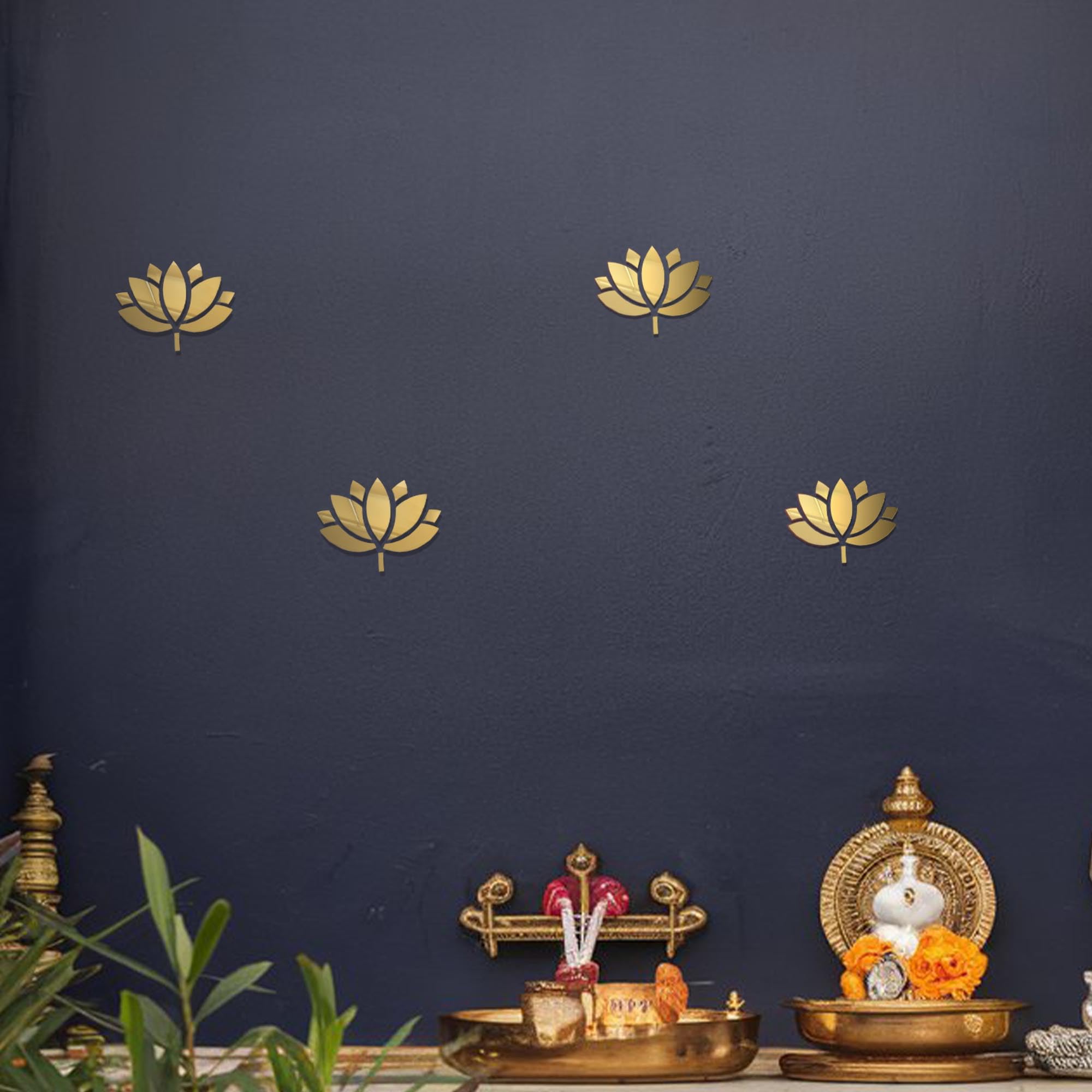 Acrylic Lotus Sticker Pack of 4