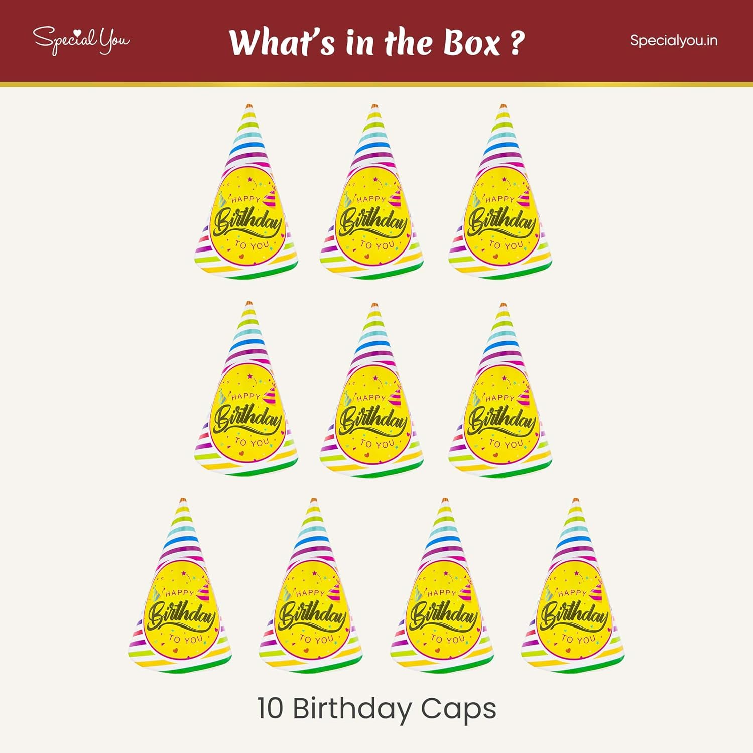 Multicolor Stylish Party Hats