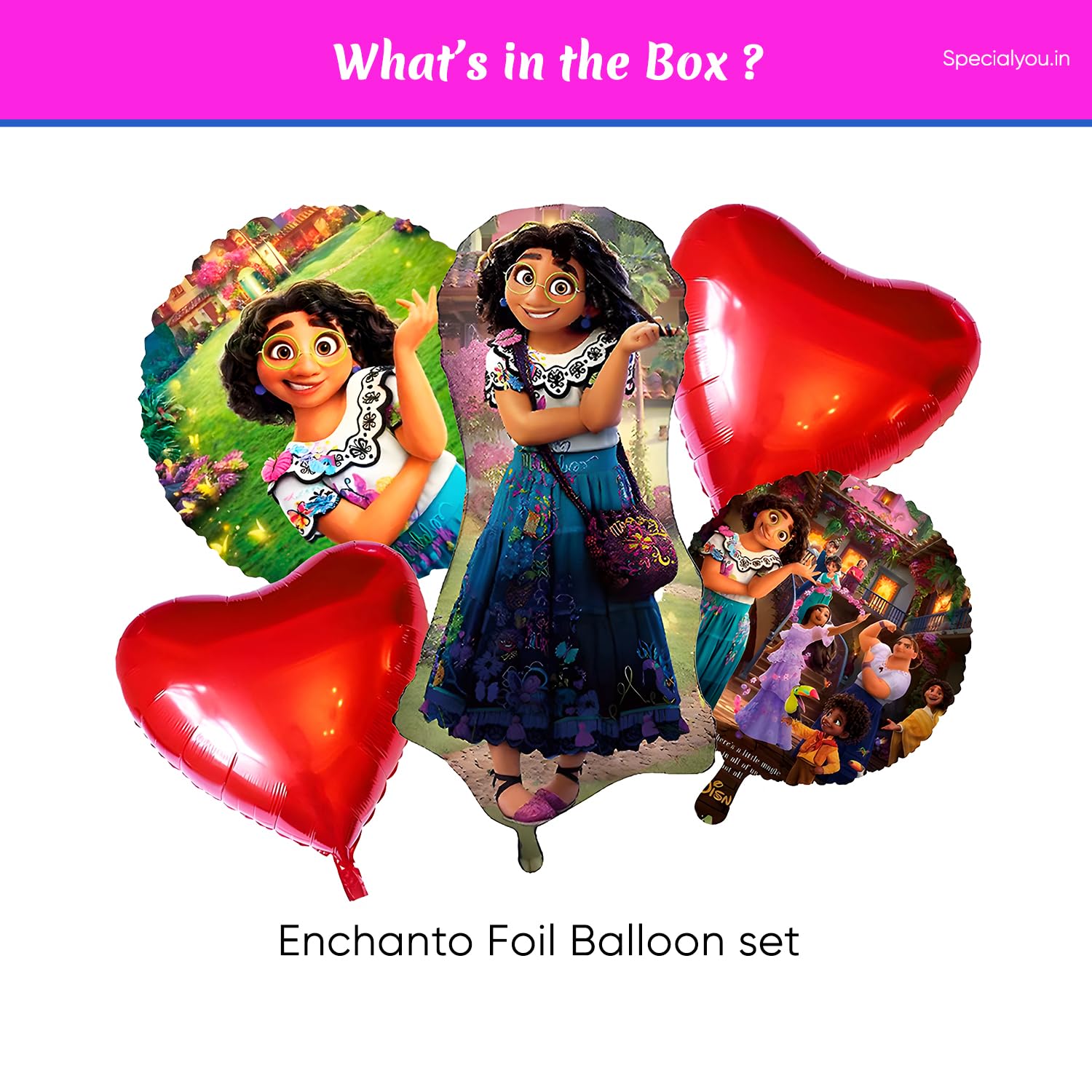 Encanto Theme Foil Balloons for Birthday Decoration