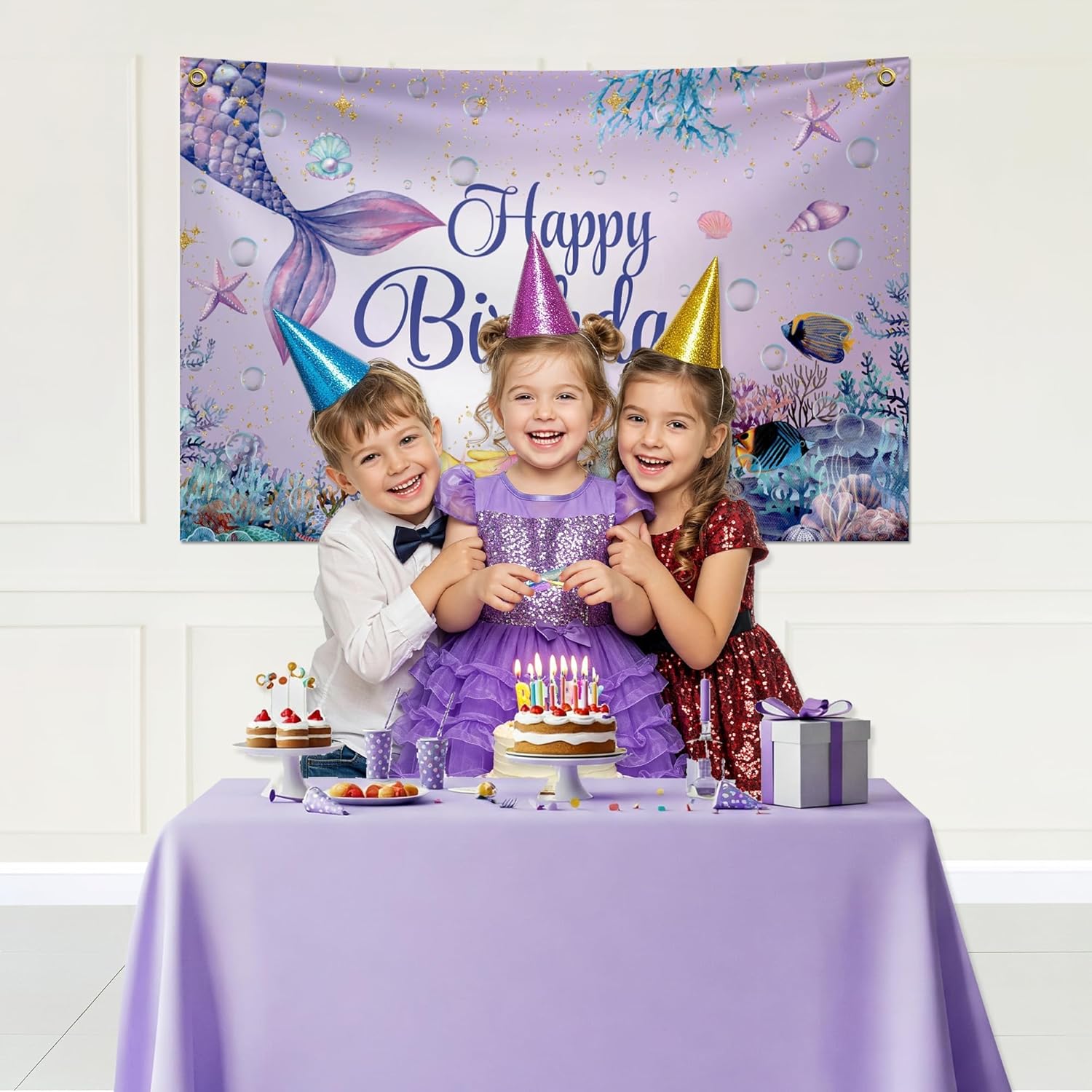 Mermaid Theme Birthday Decorations- 59 Pcs