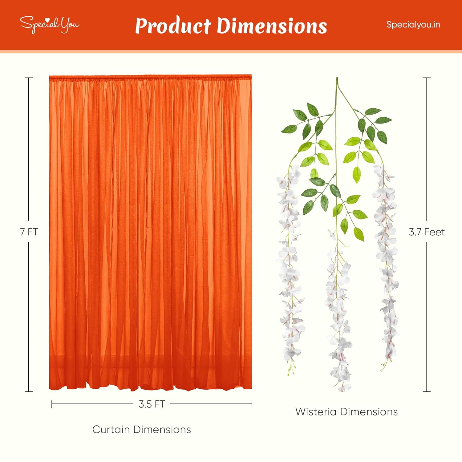 Orange & White Backdrop Decor