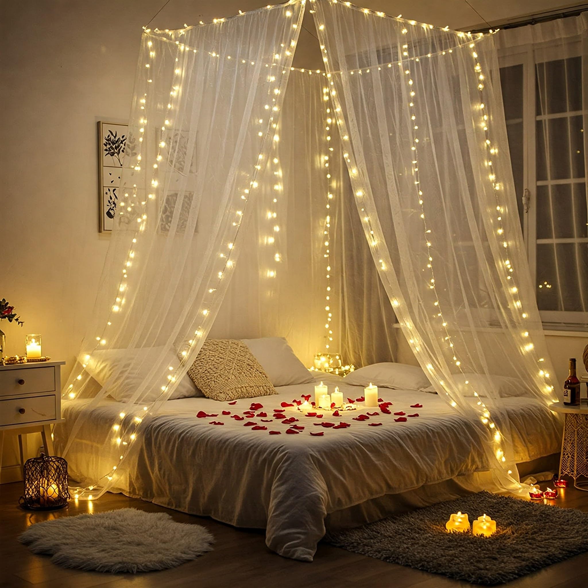 White net Canopy Decoration