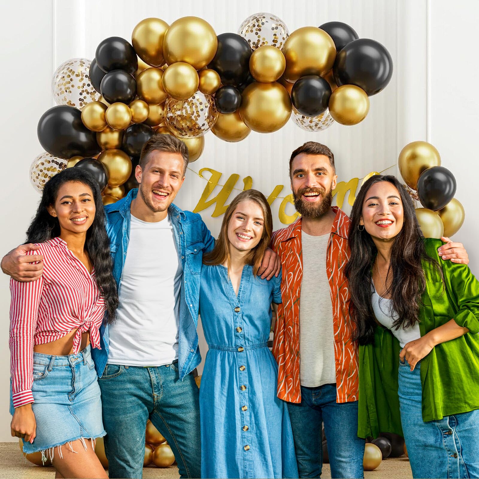 Black & Gold Welcome Decoration Kit