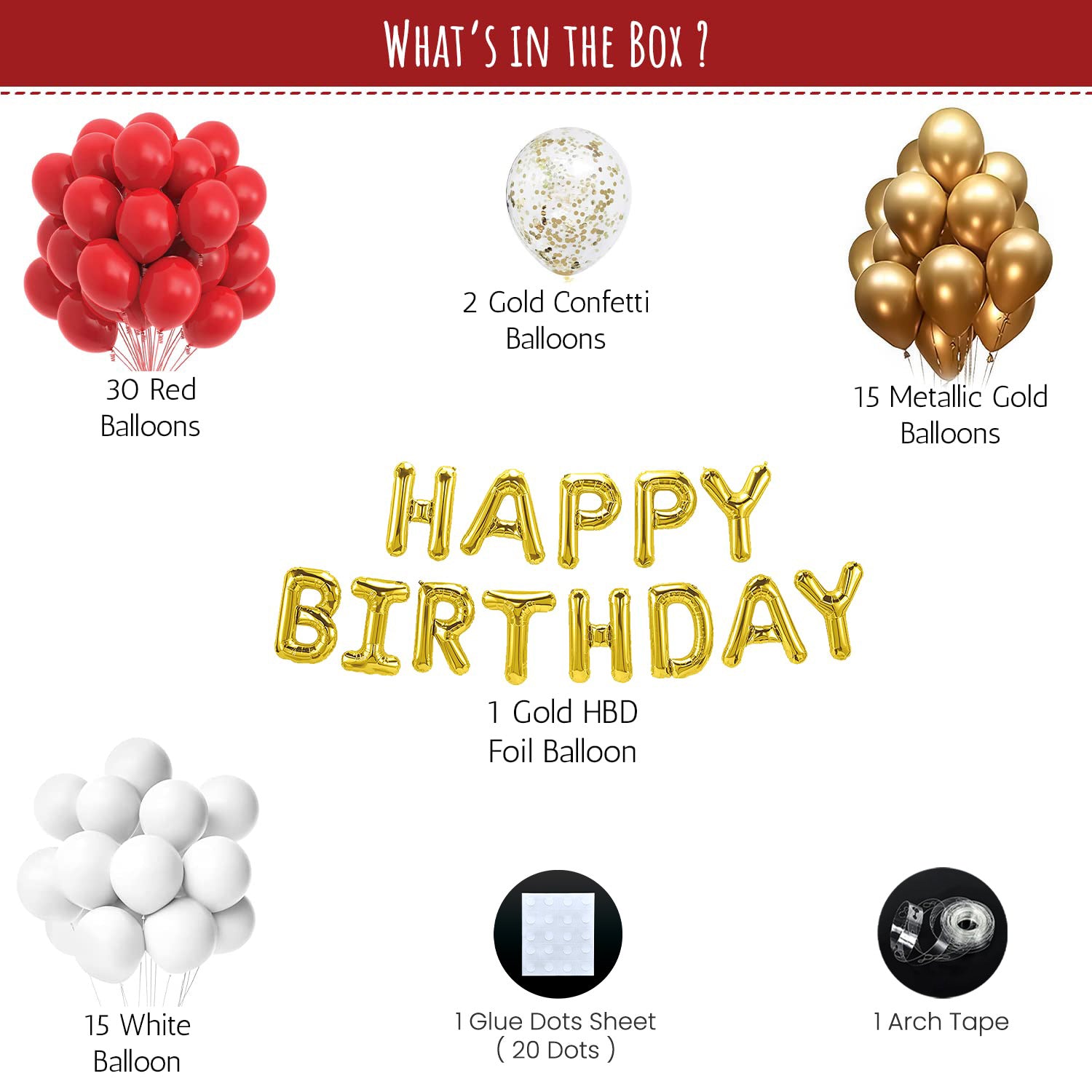 Red & Gold Theme B'day Decor