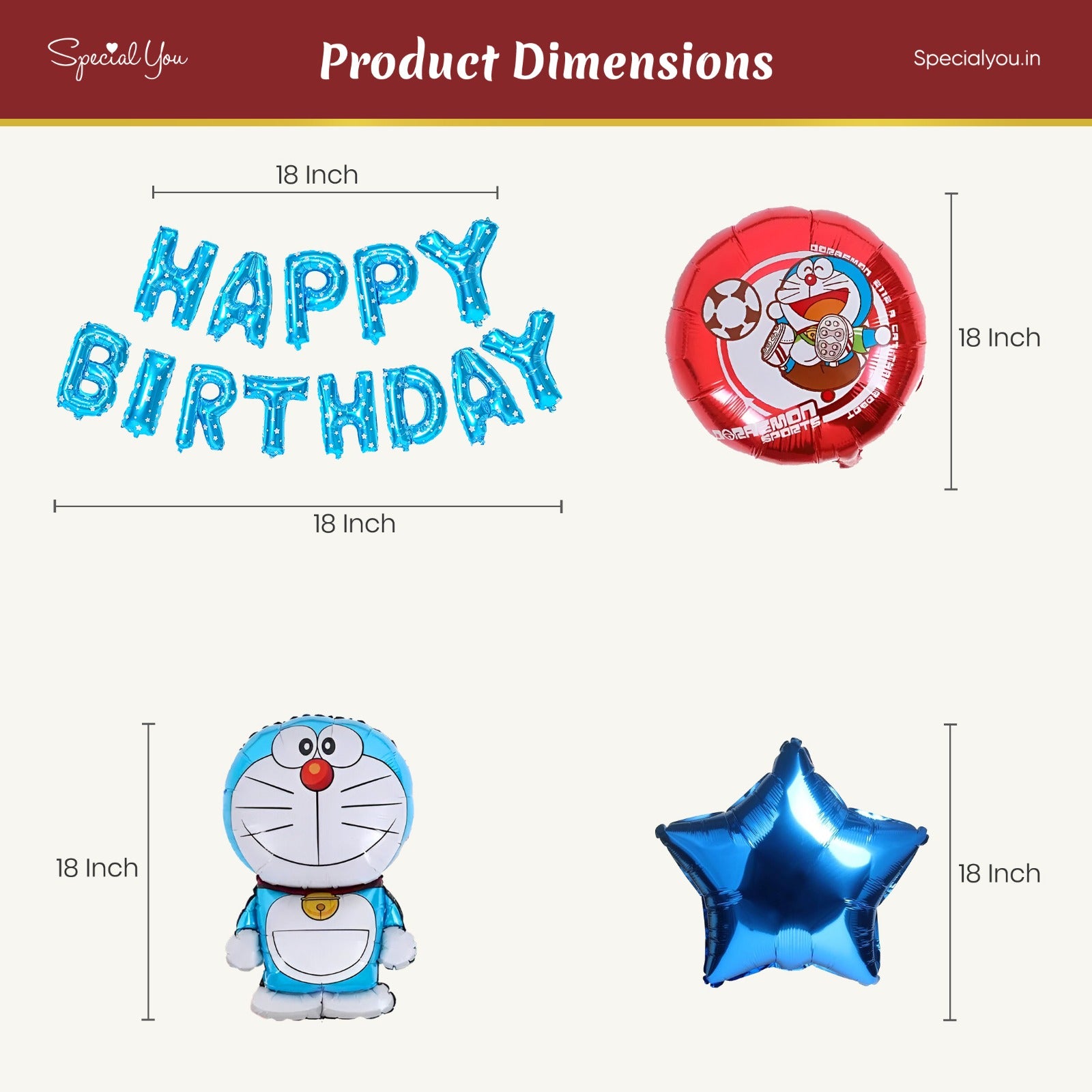 Doraemon Theme Birthday Party DIY Kit