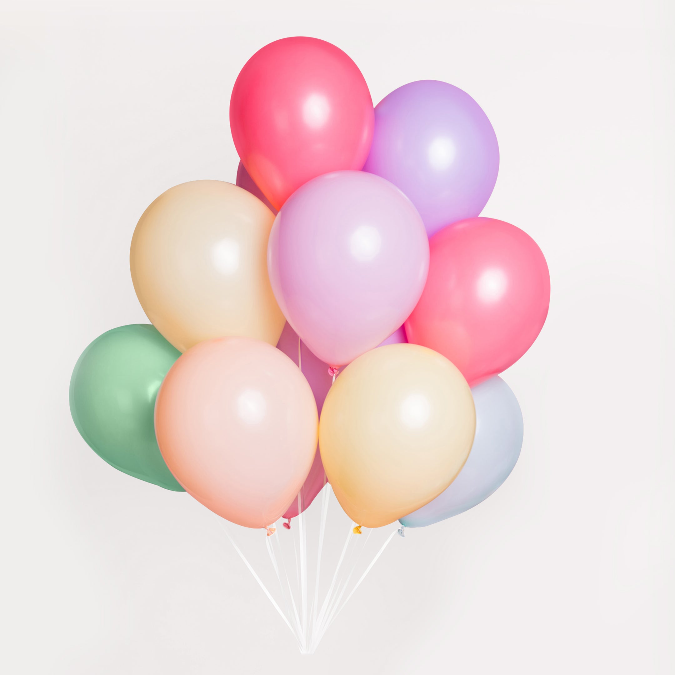 60 Pastel Rainbow Balloons for Decoration