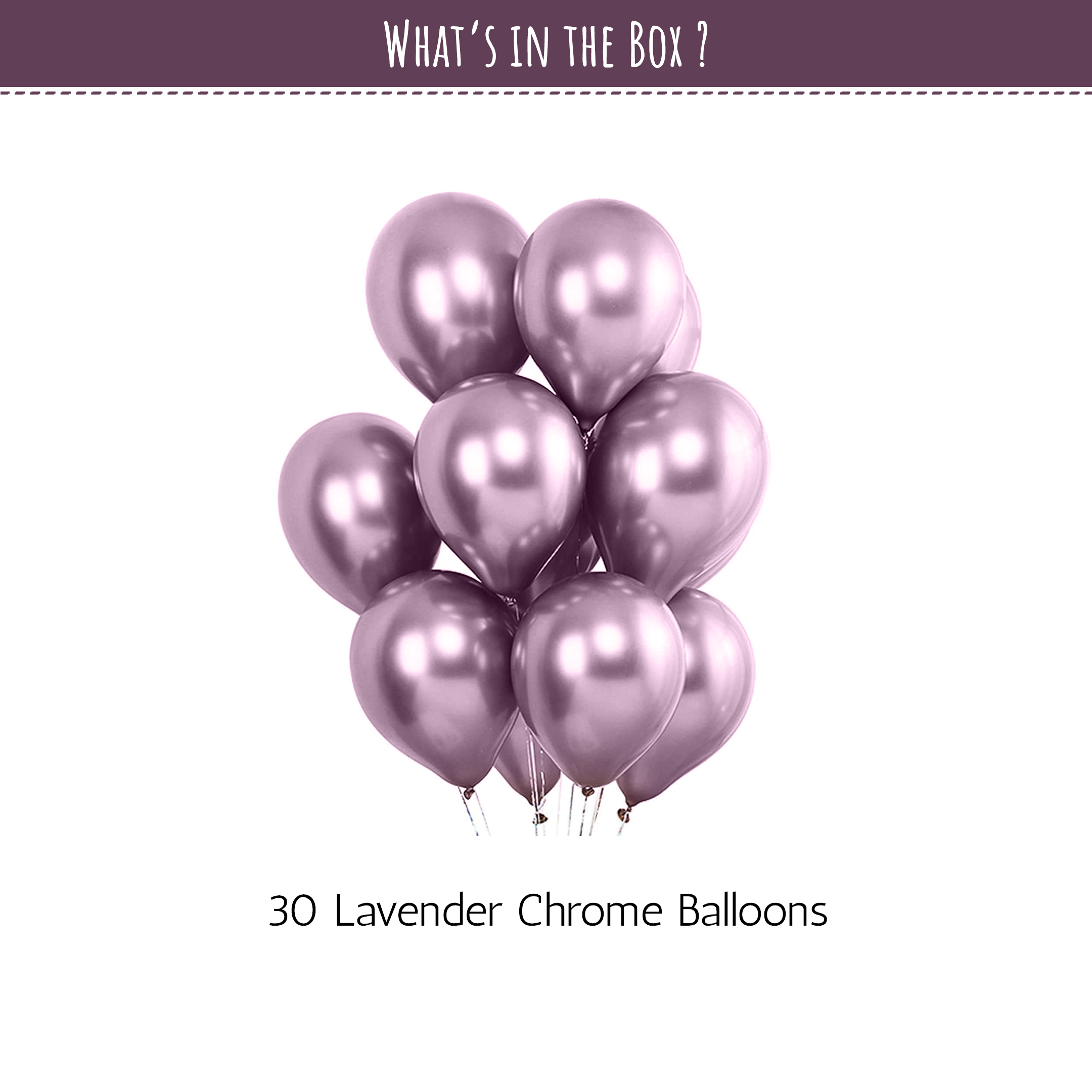 Lavender Chrome Balloons party decoration for Girls