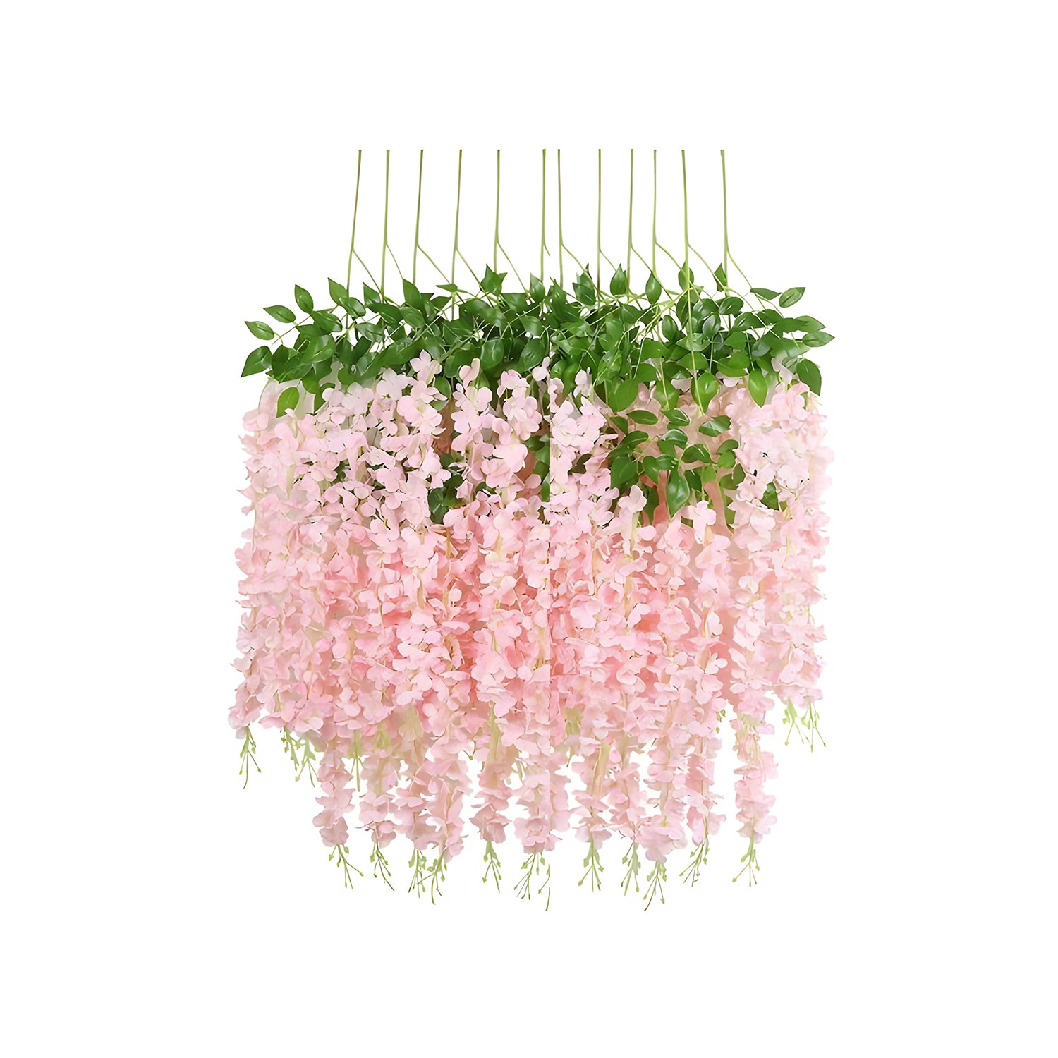 Artificial Light Pink Wisteria Pack of 12