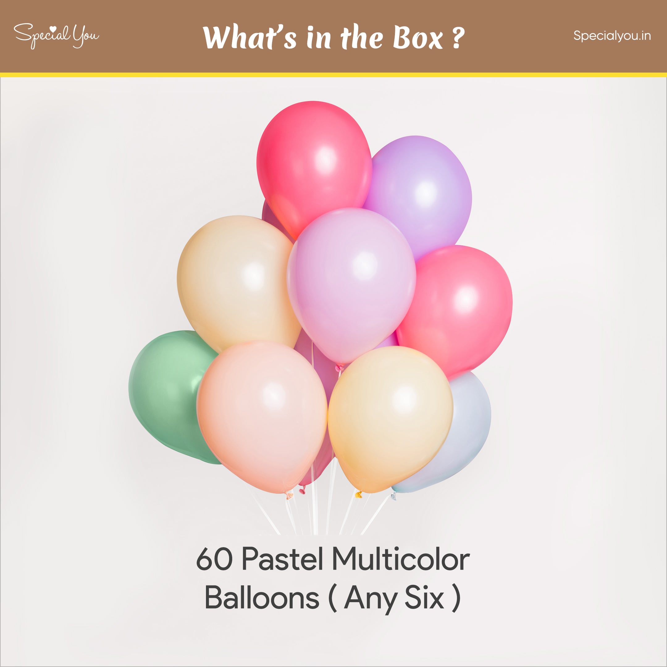 60 Pastel Rainbow Balloons for Decoration
