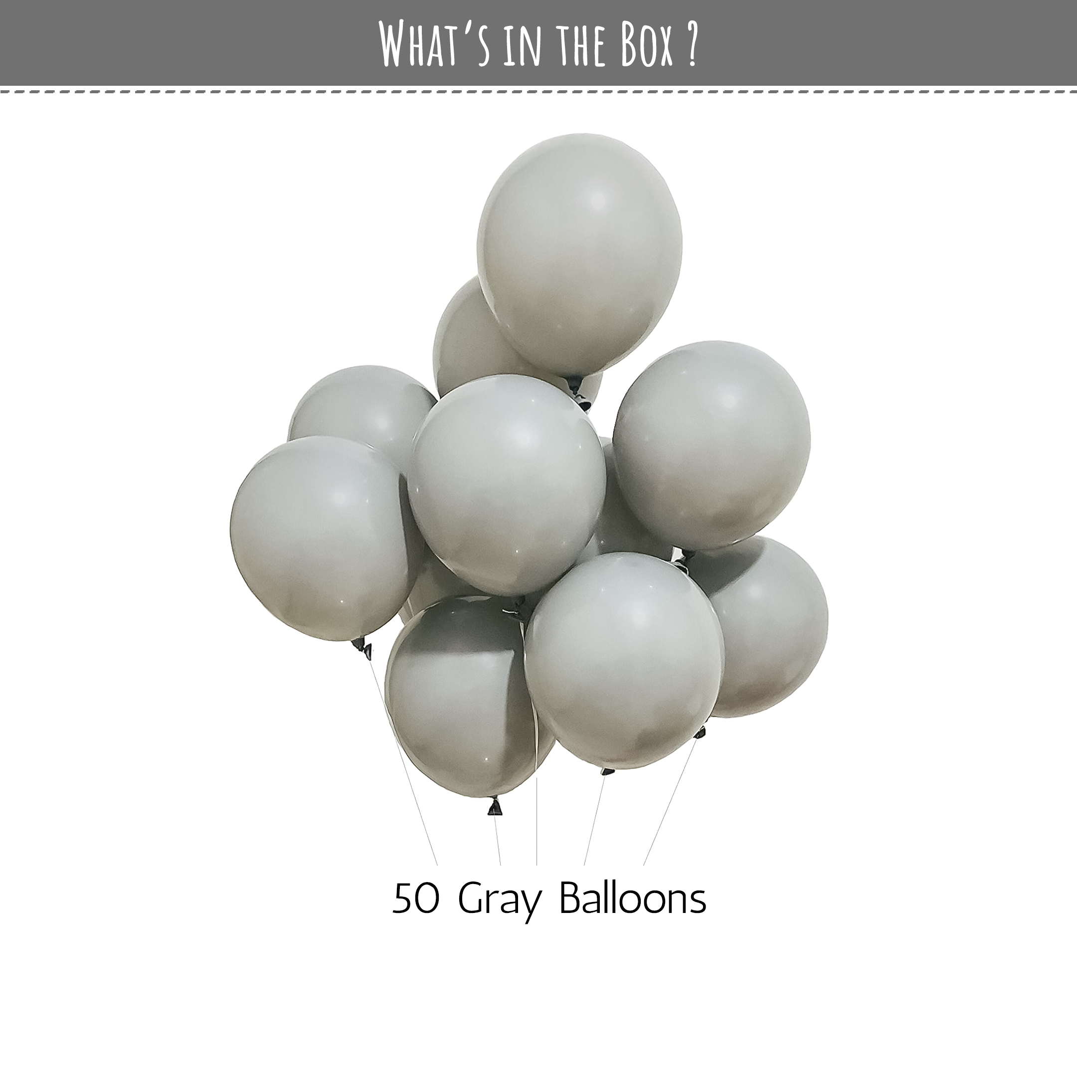 50 gray balloons party decoration for boys
