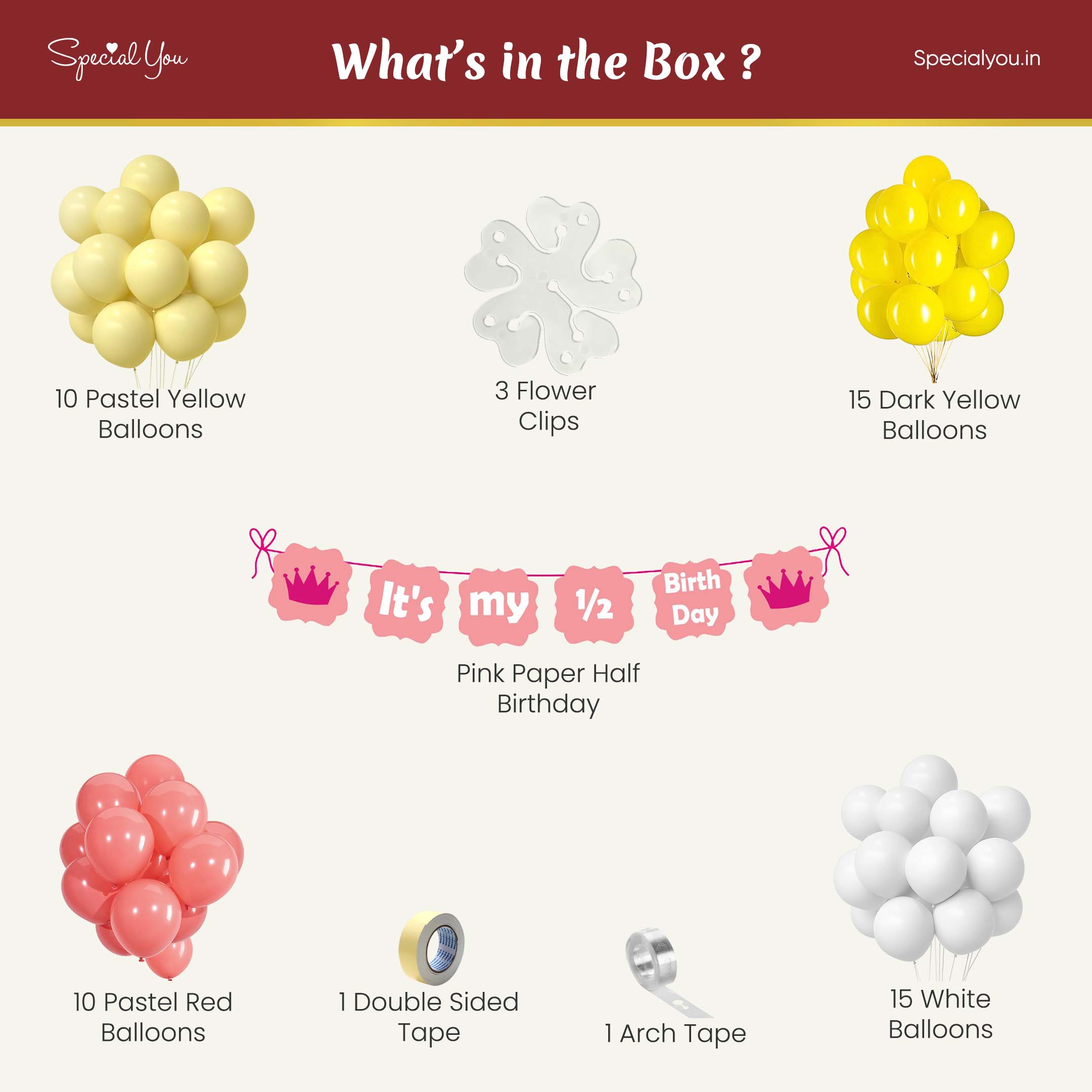 Floral Months DIY Half Birthday Decor Kit