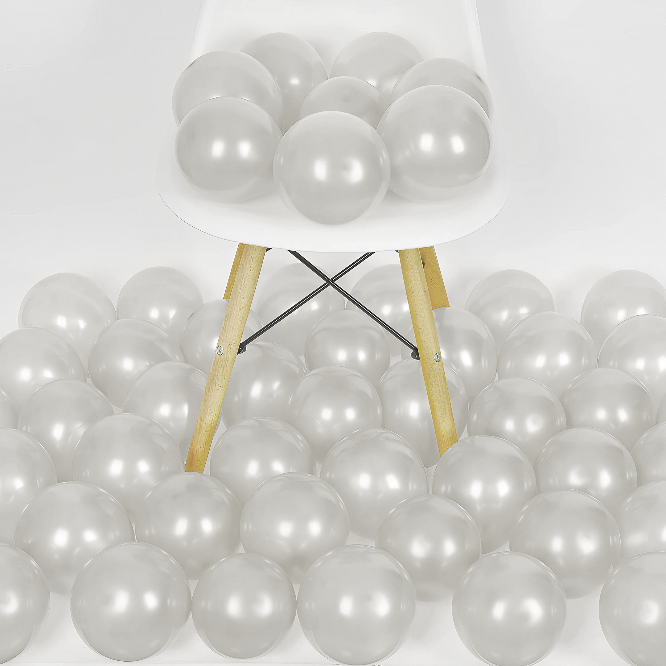 Silver metallic balloons for party decoration-100pcs