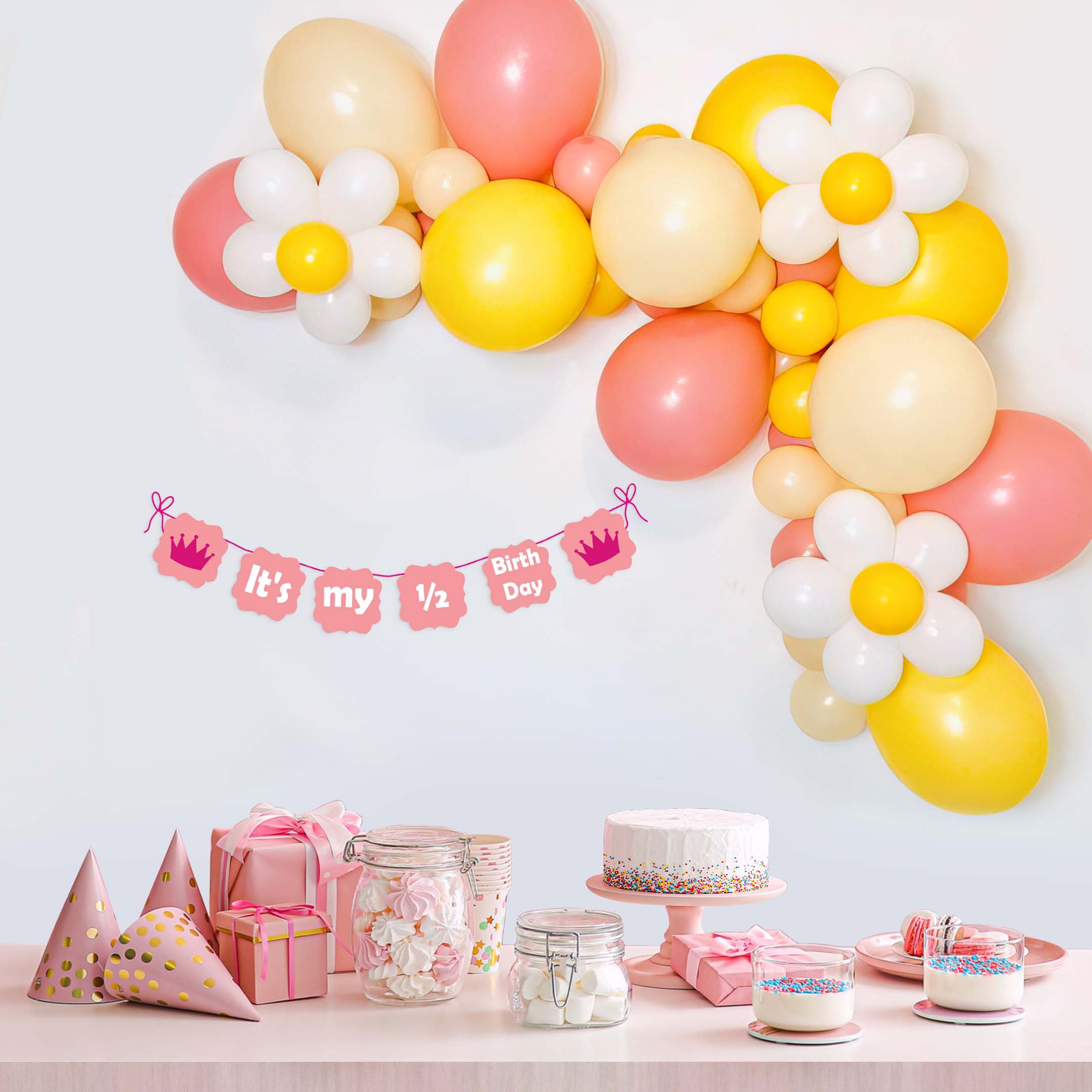 Floral Months DIY Half Birthday Decor Kit