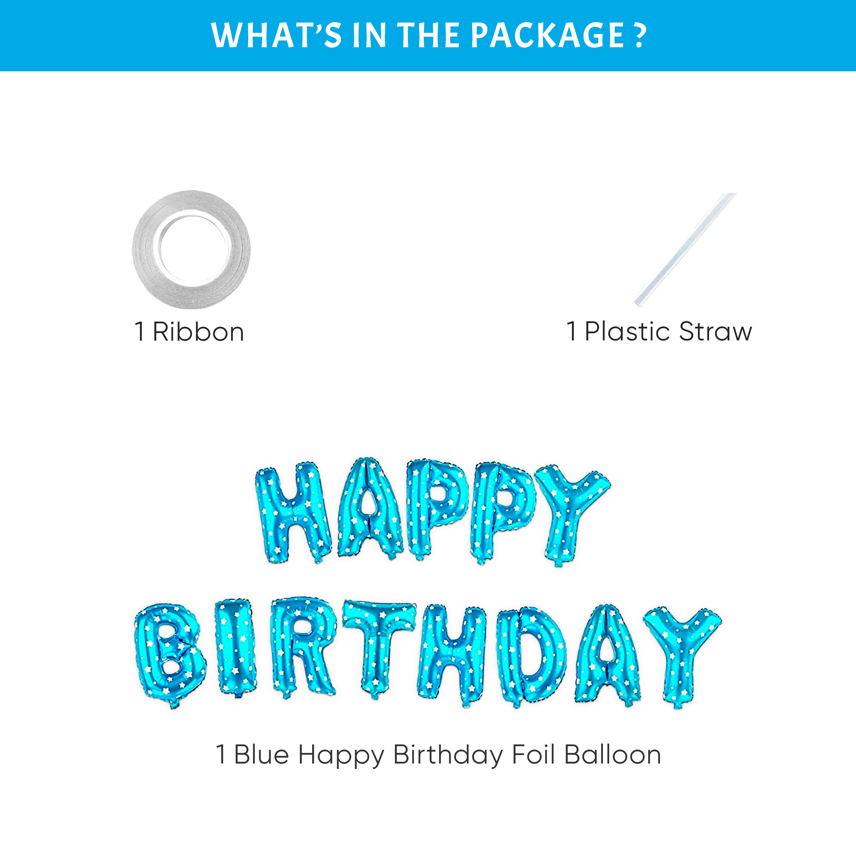 Pastel balloon Happy birthday foil banner