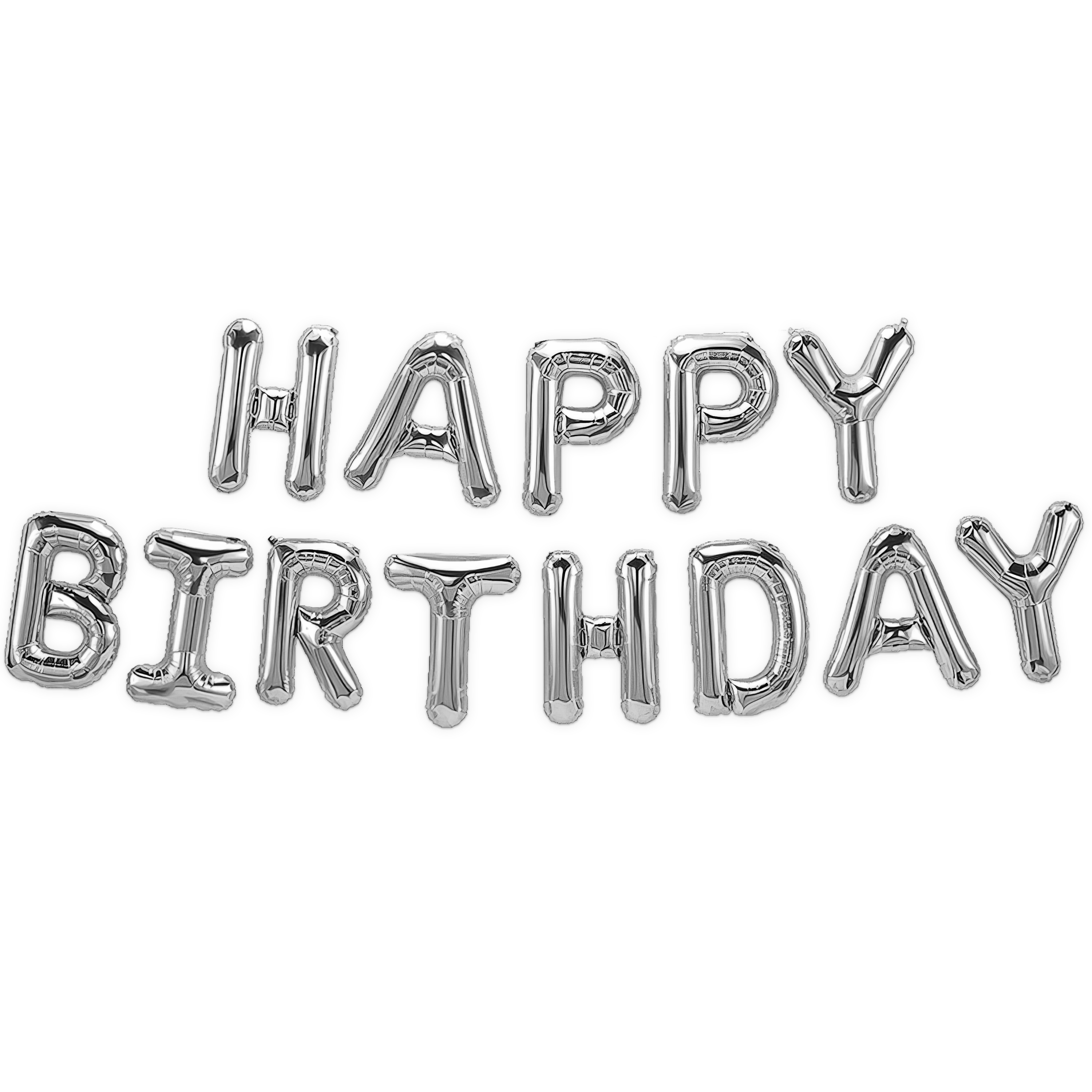 Silver Foil Happy Birthday Banner