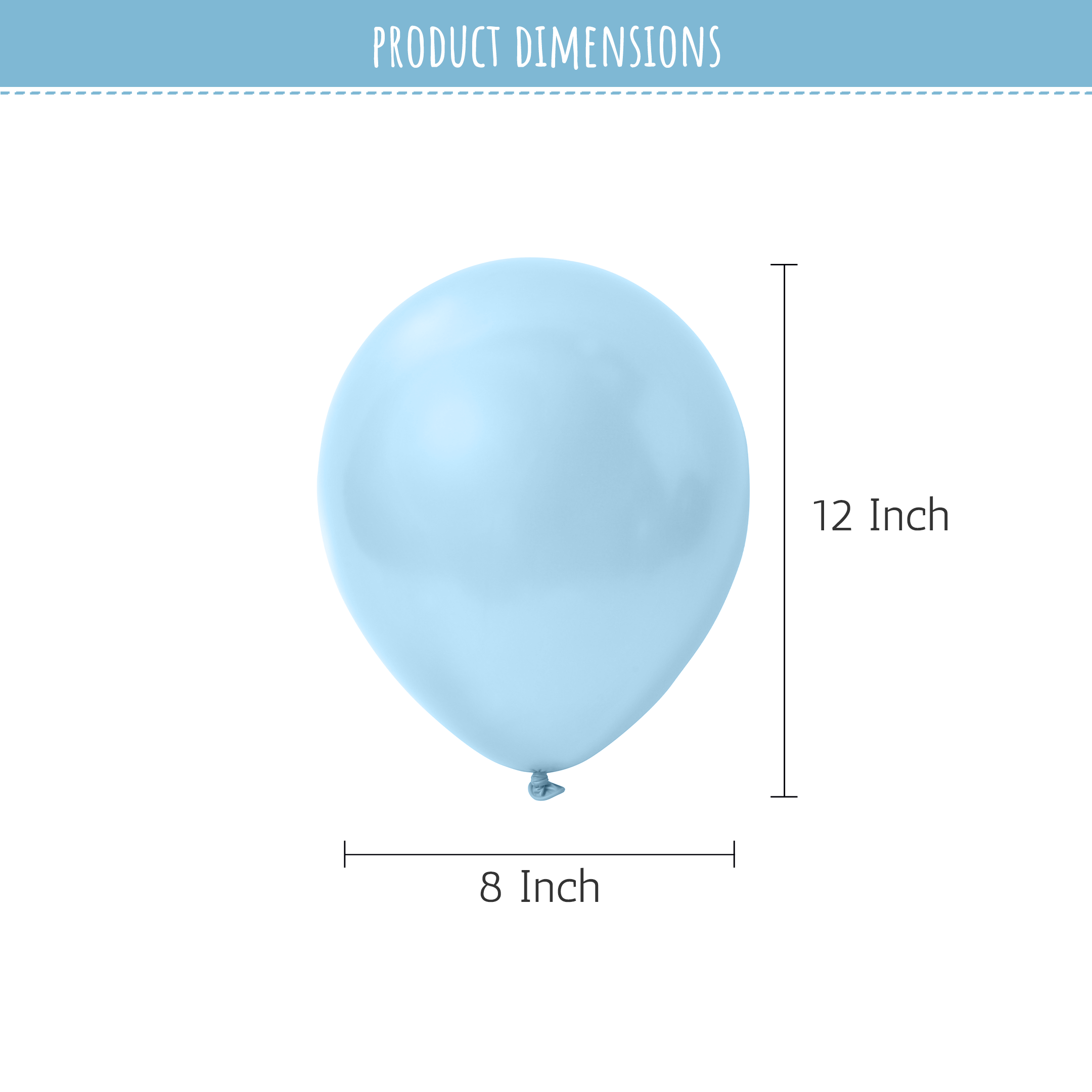 Pastel Blue Balloons decoration for boys pack of 50 pcs