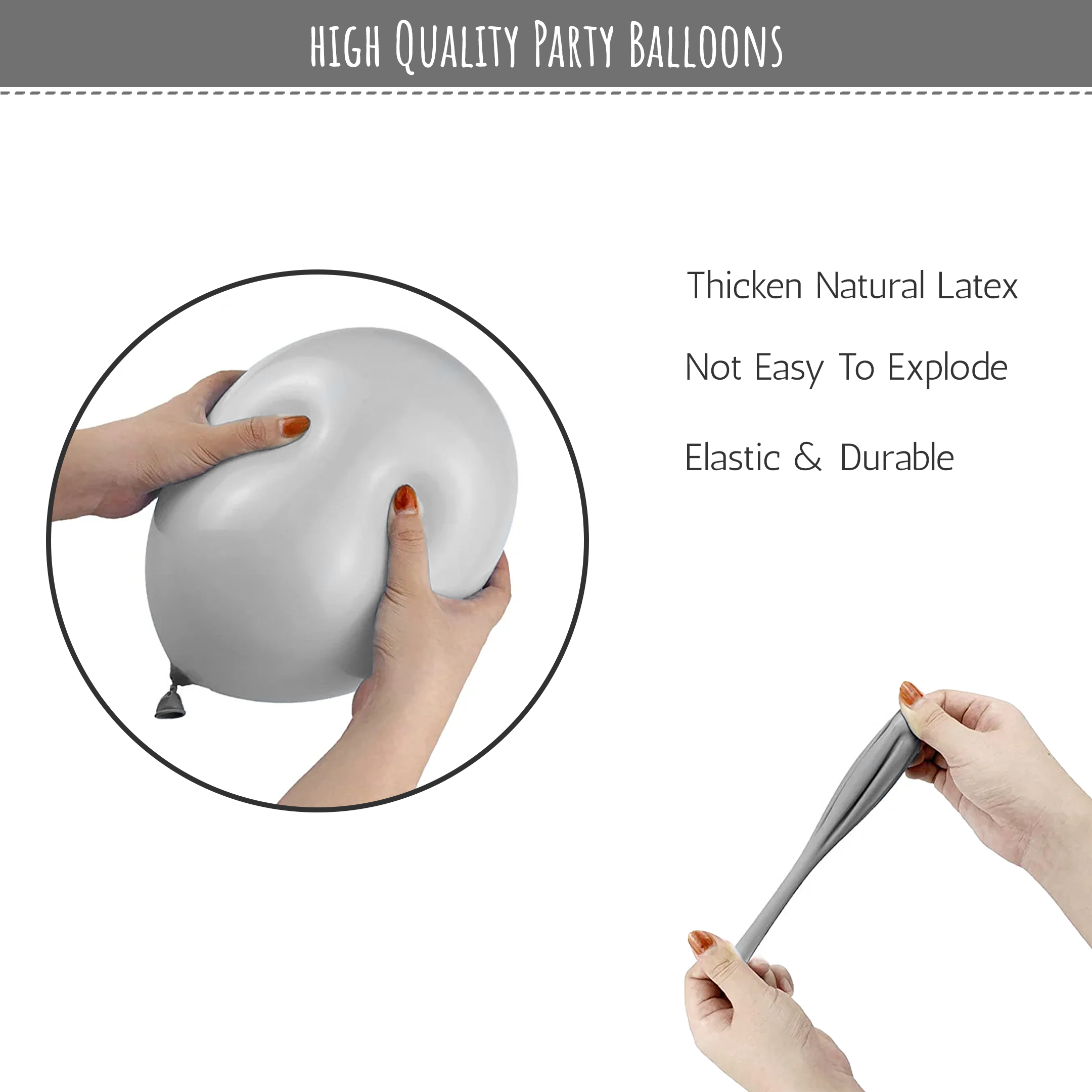 50 gray balloons party decoration for boys
