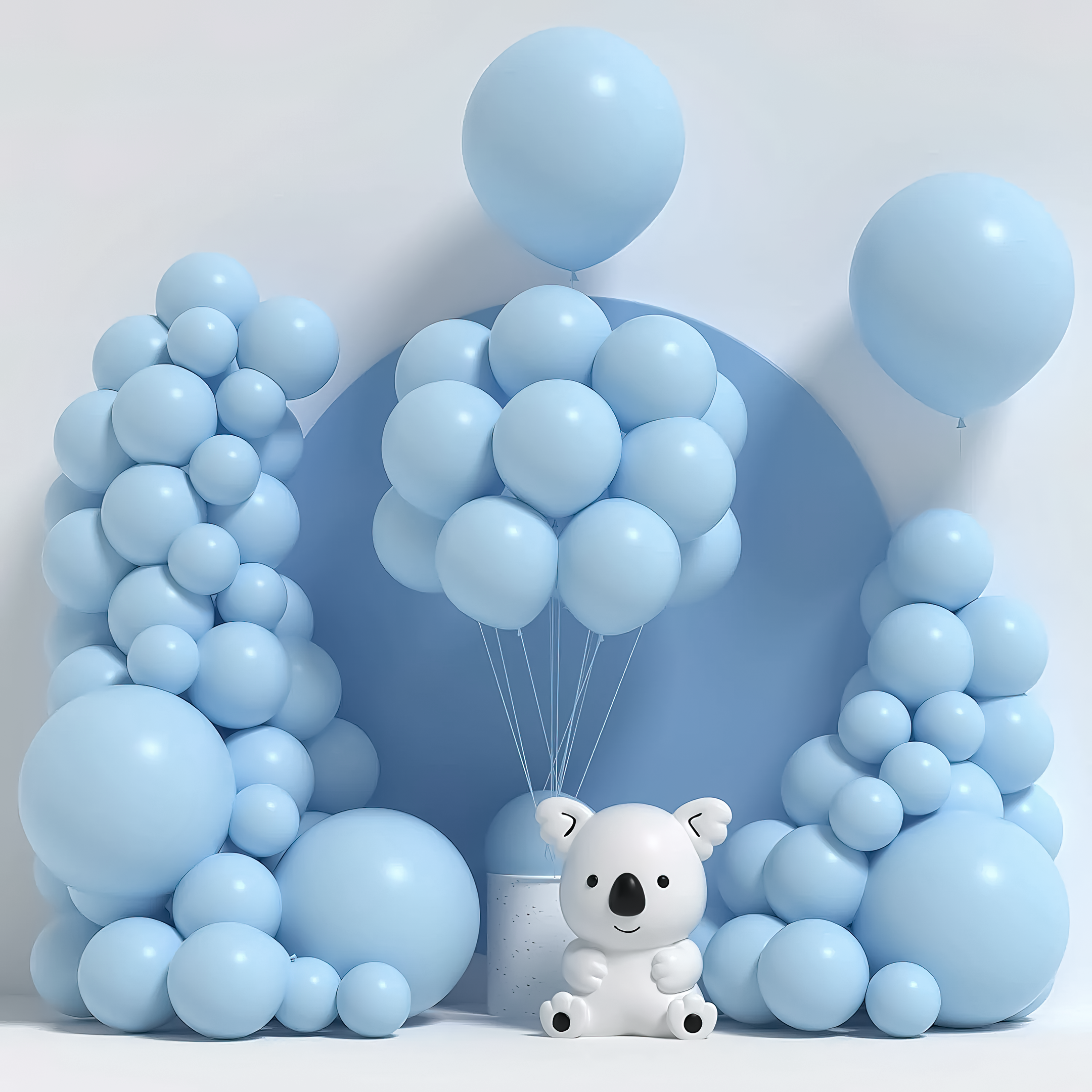 Pastel Blue Balloons decoration for boys pack of 50 pcs