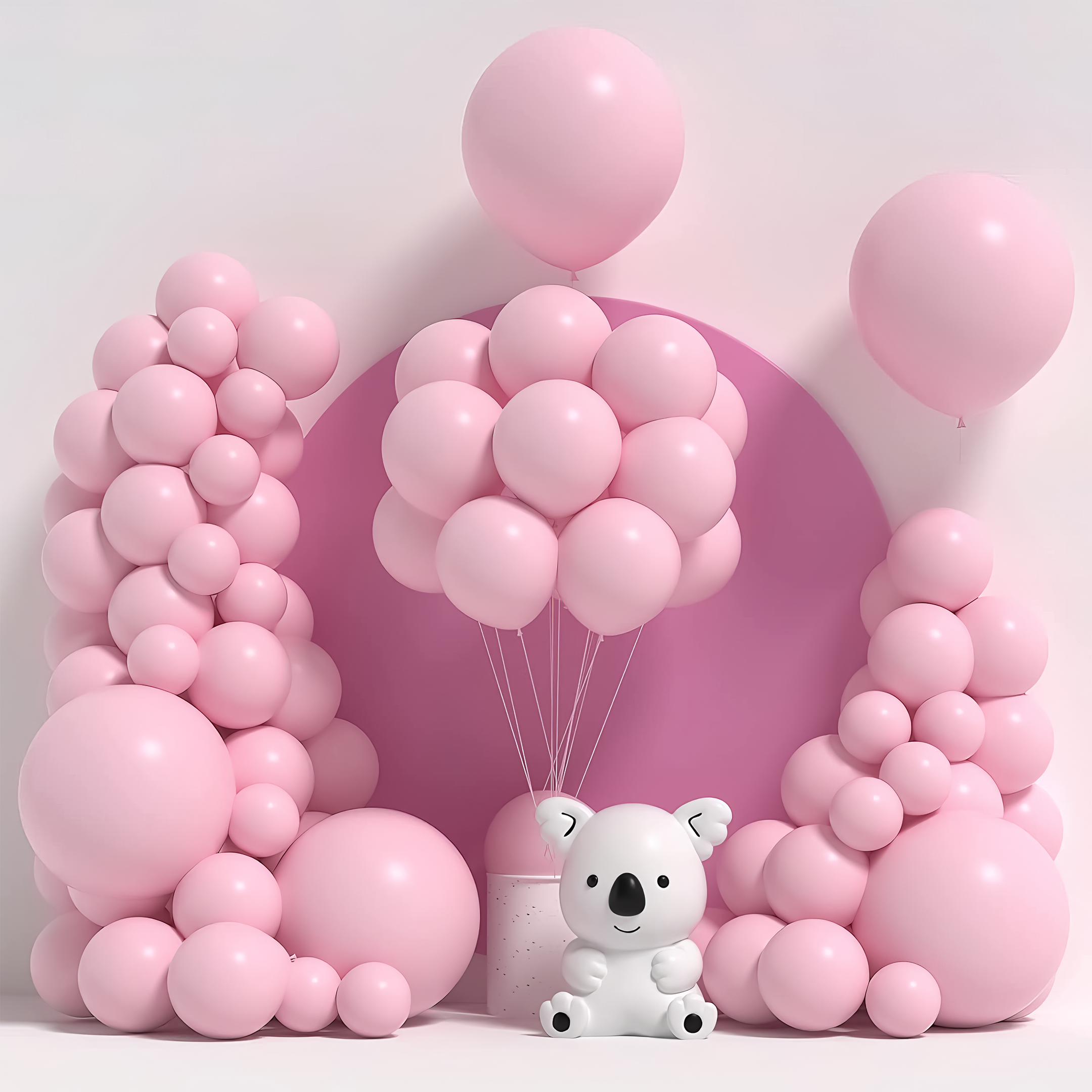 Pastel Pink Balloons party decoration for girls pack of 50 pcs
