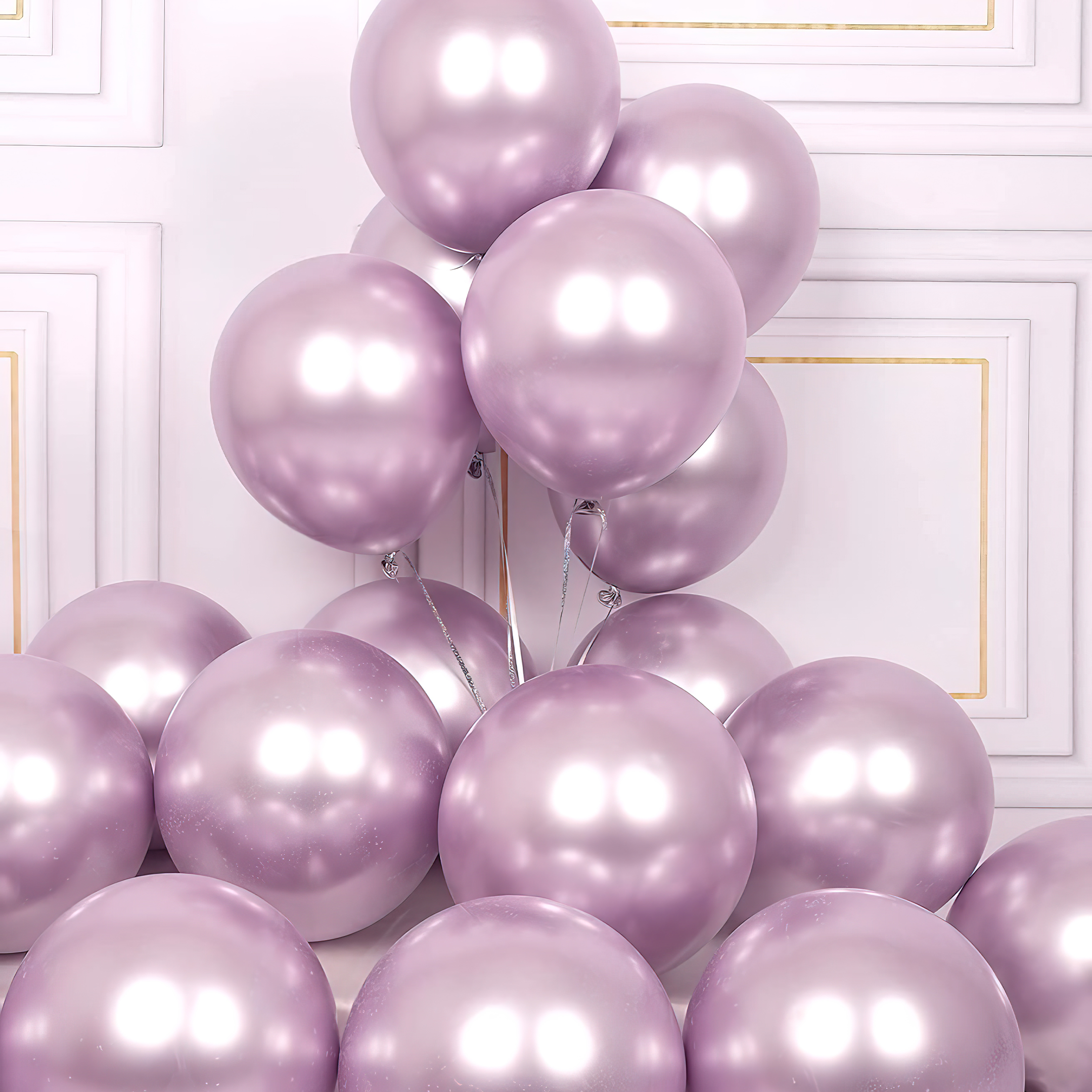Lavender Chrome Balloons party decoration for Girls