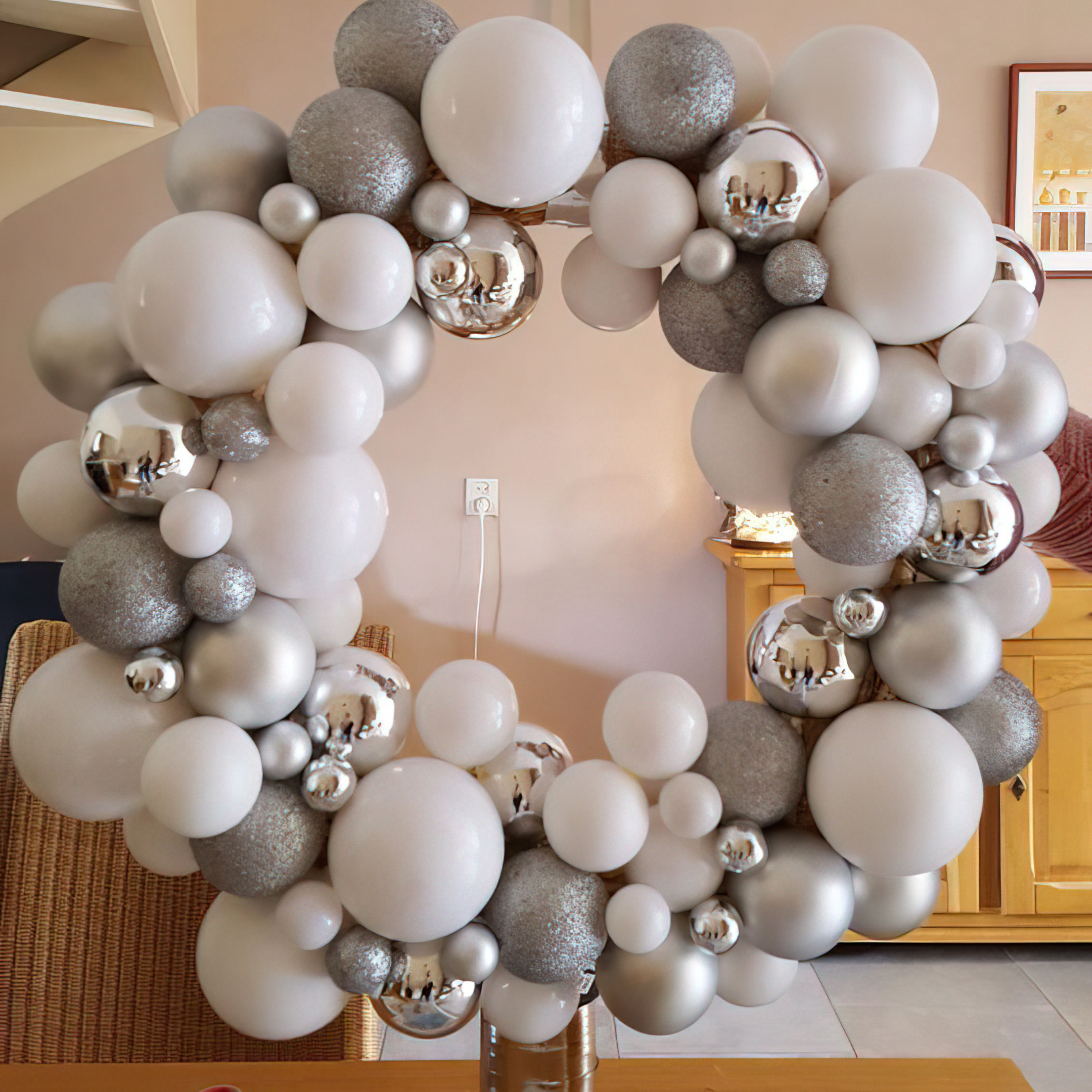 50 gray balloons party decoration for boys