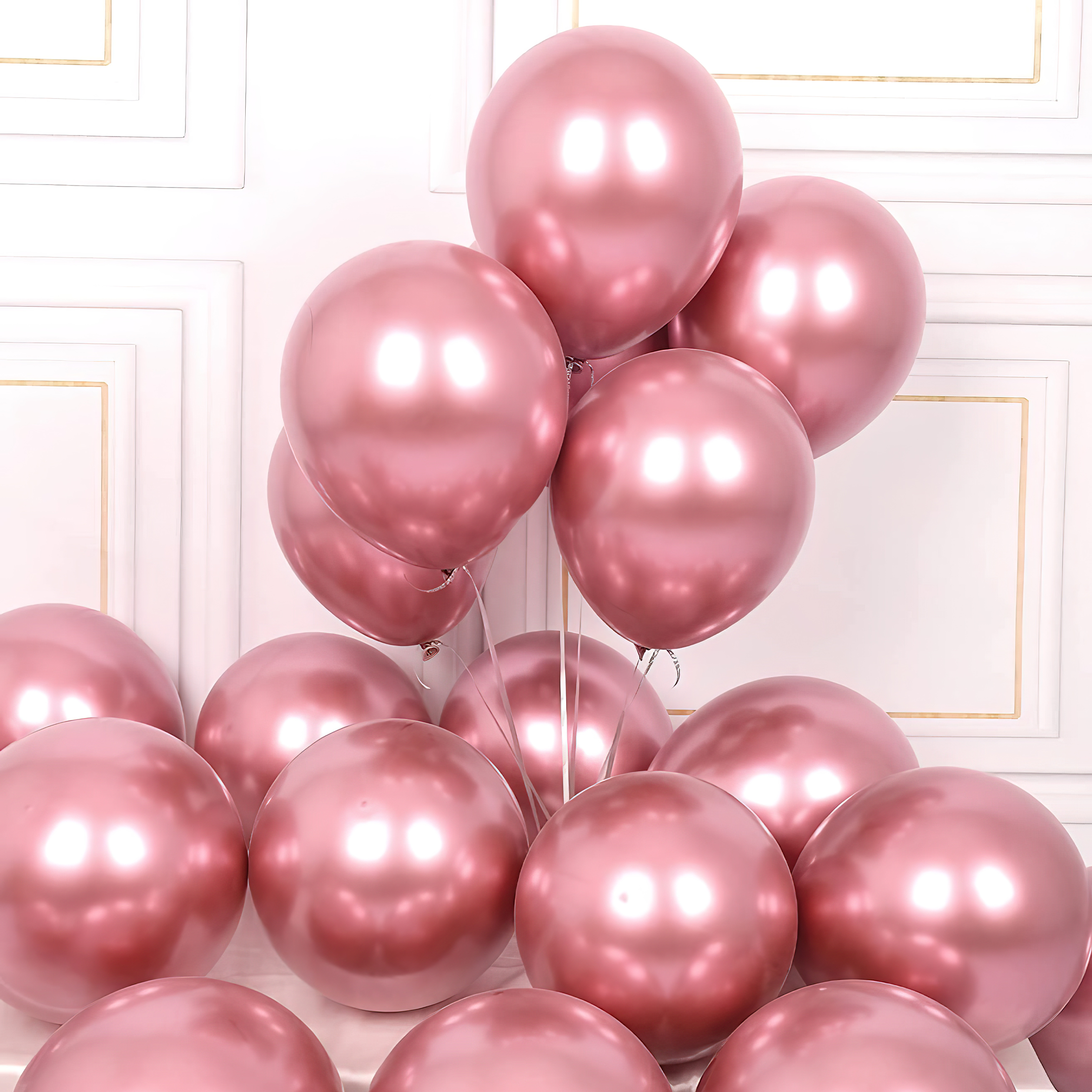Rose Pink Chrome Balloons for bride to be , birthday party for girls