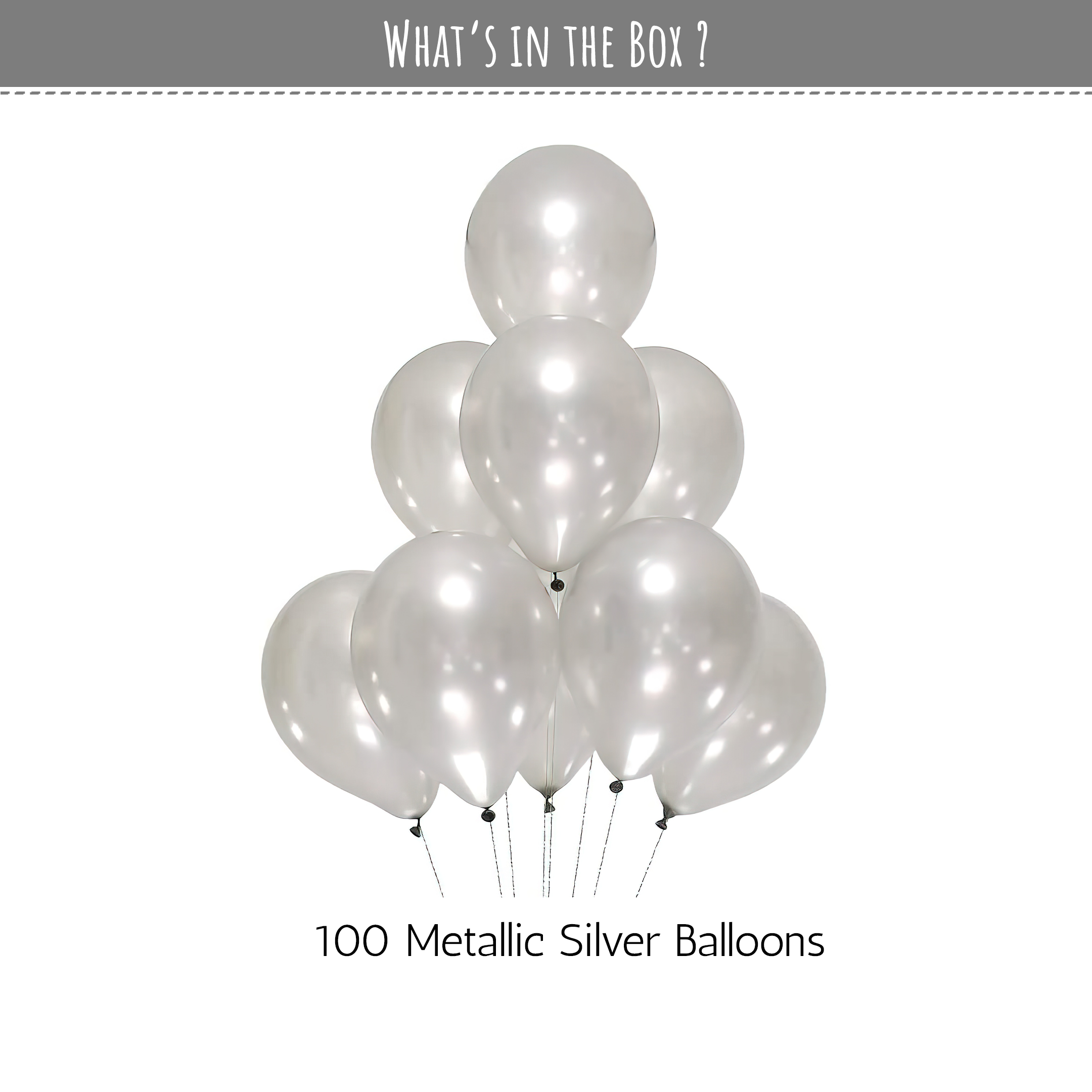 Silver metallic balloons for party decoration-100pcs
