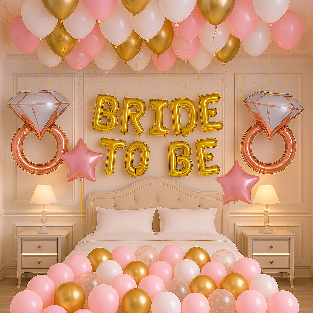 Pink & Gold Bride To Be Decor Kit