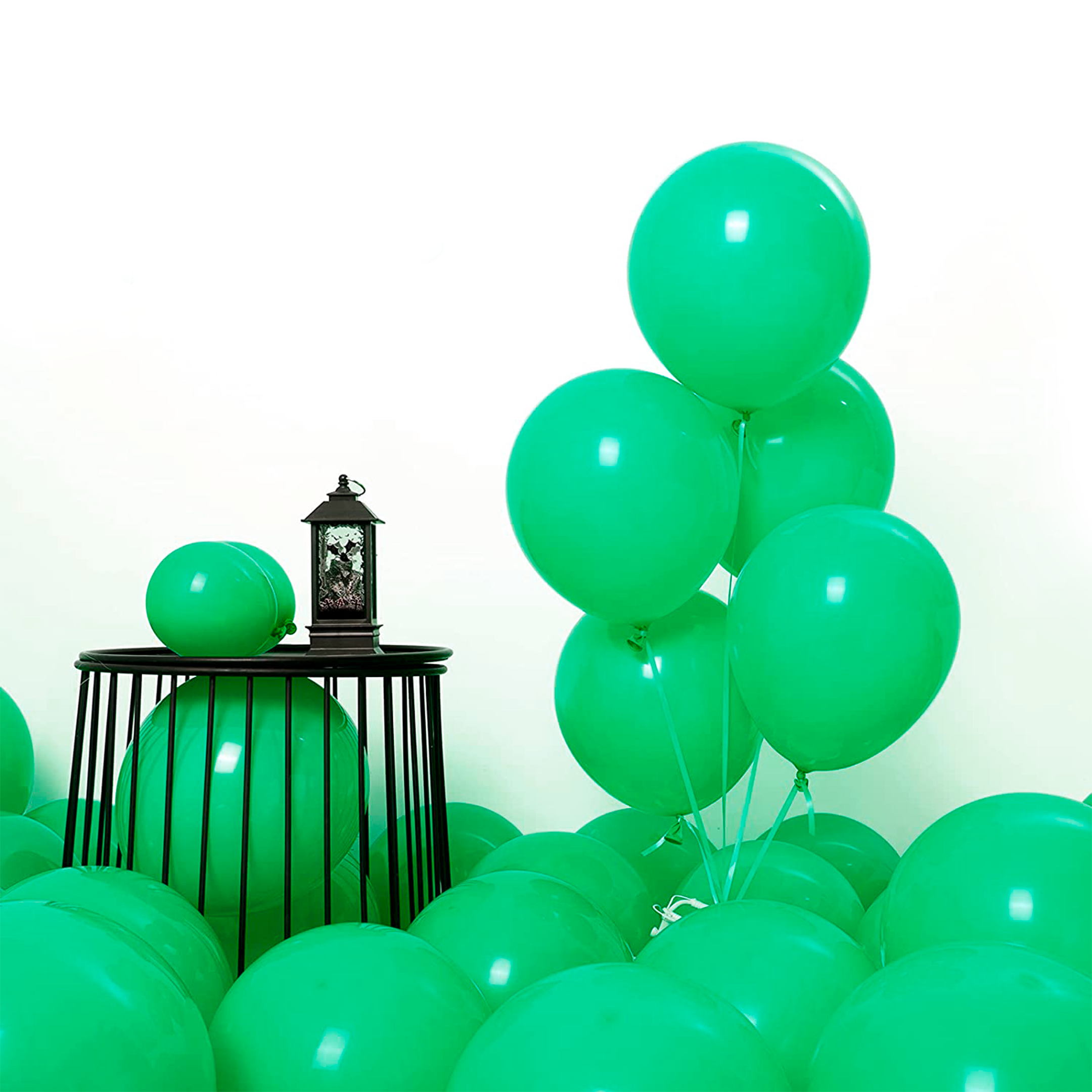 Dark Metallic Green Balloons - 100 pcs