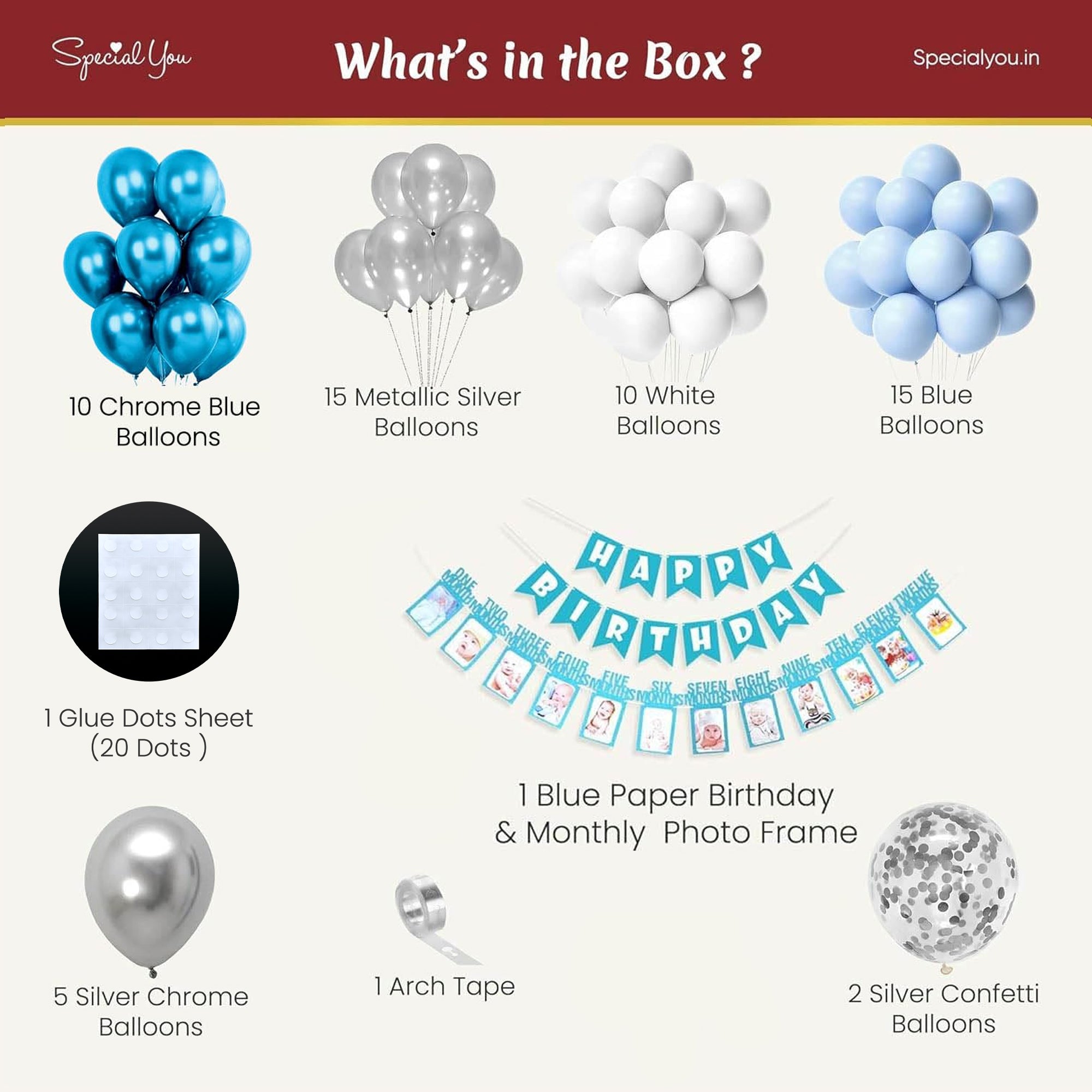 1st Birthday Decoration Items DIY kit