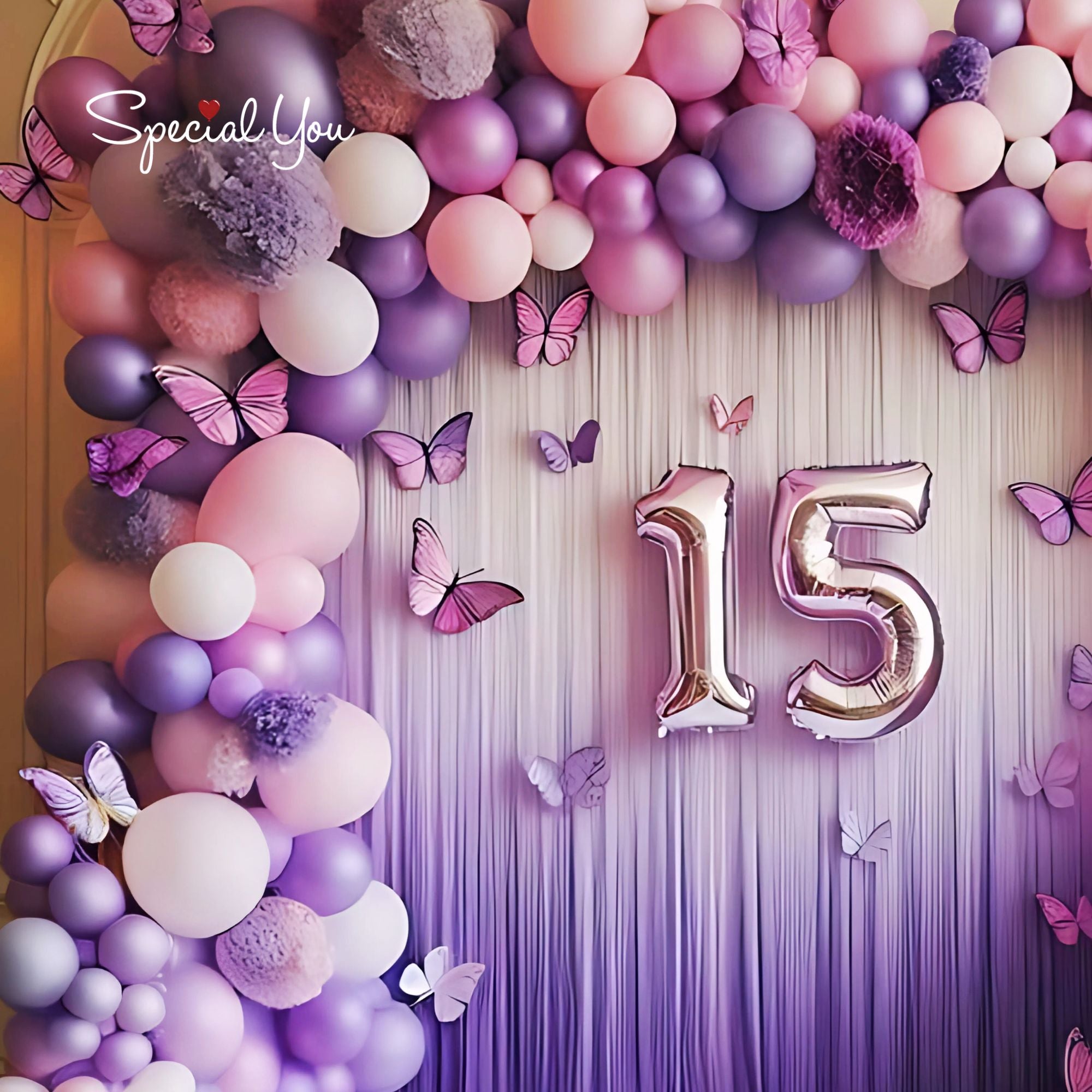 Purple & Pink Butterfly Bliss Celebration.