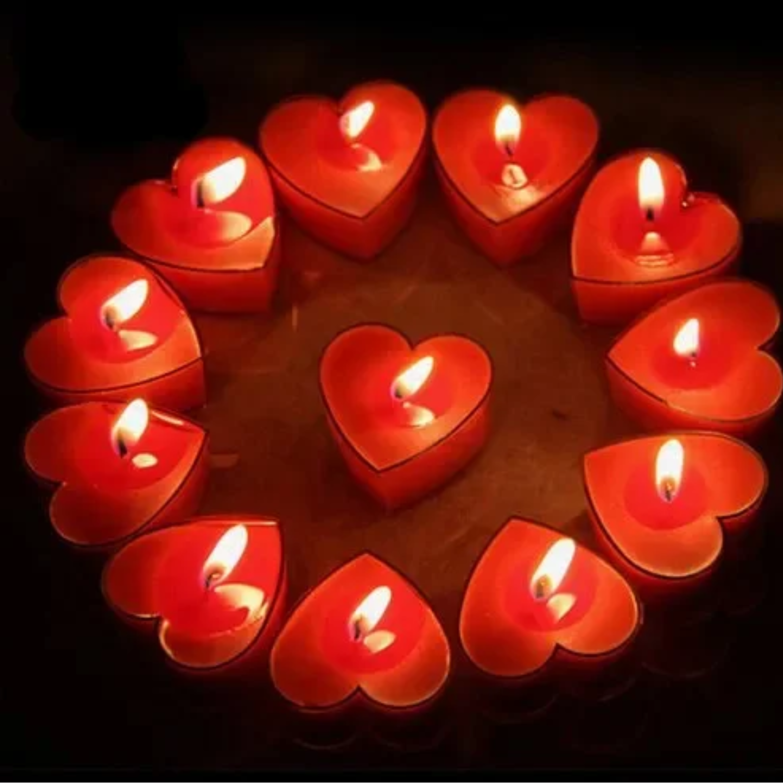 Scented Heart Candles, Tea Light Candles, Diya Lights for Diwali Decor
