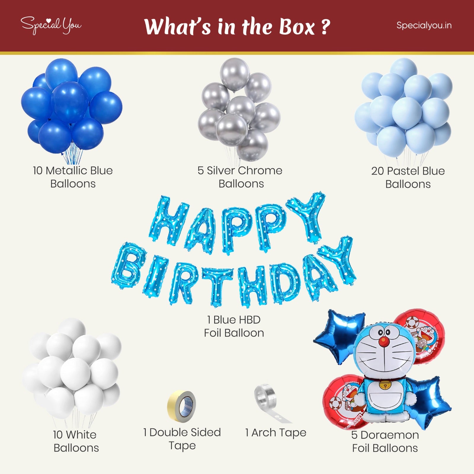 Doraemon Theme Birthday Party DIY Kit
