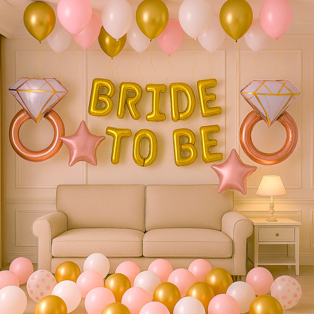 Pink & Gold Bride To Be Decor Kit