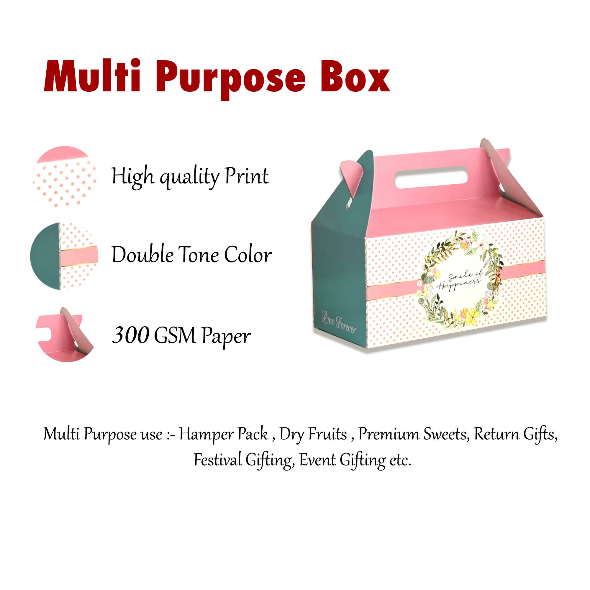 Multipurpose Paper Boxes Set of 10